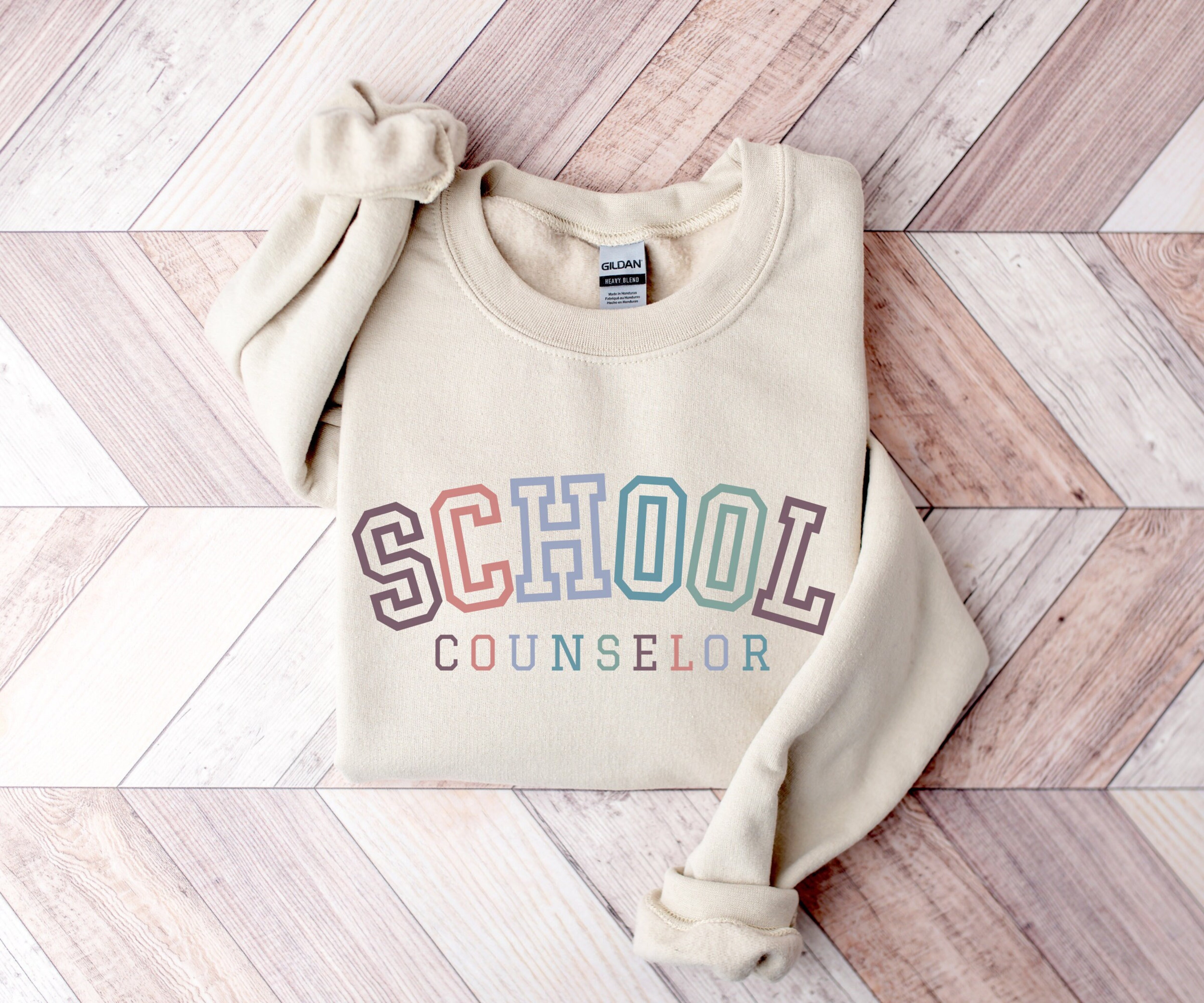 School Counselor Sweater, Sweatshirt for Counselor, Middle School Counselor Gift, Gift for New Counselor, Oversize Crewneck, College Letters