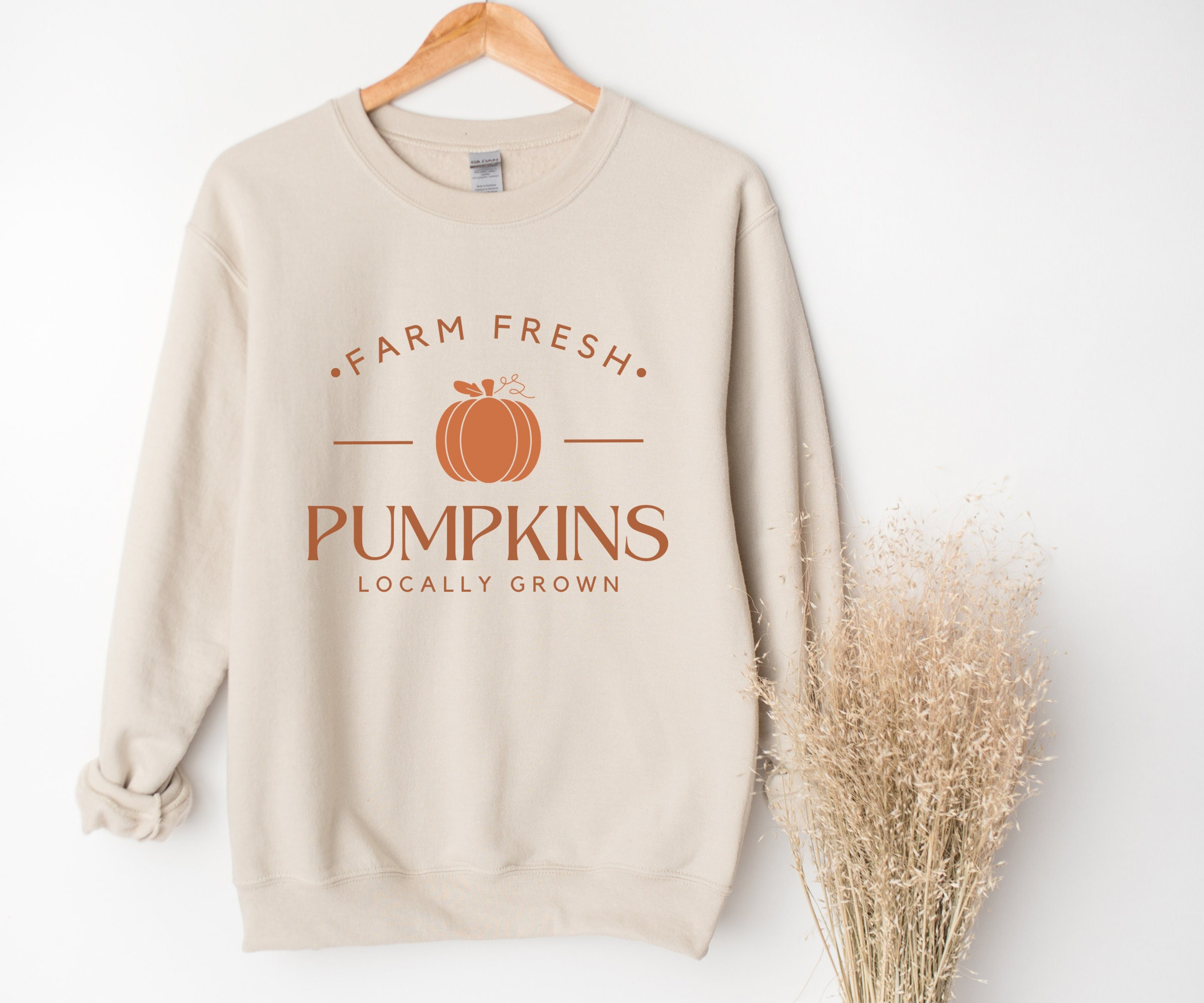 Farm Fresh Pumpkins Sweatshirt, Trendy Fall Crewneck, Cute Fall Sweatshirt, Autumn Sweater, Pumpkin Patch Sweatshirt, Cute Pumpkin Sweater