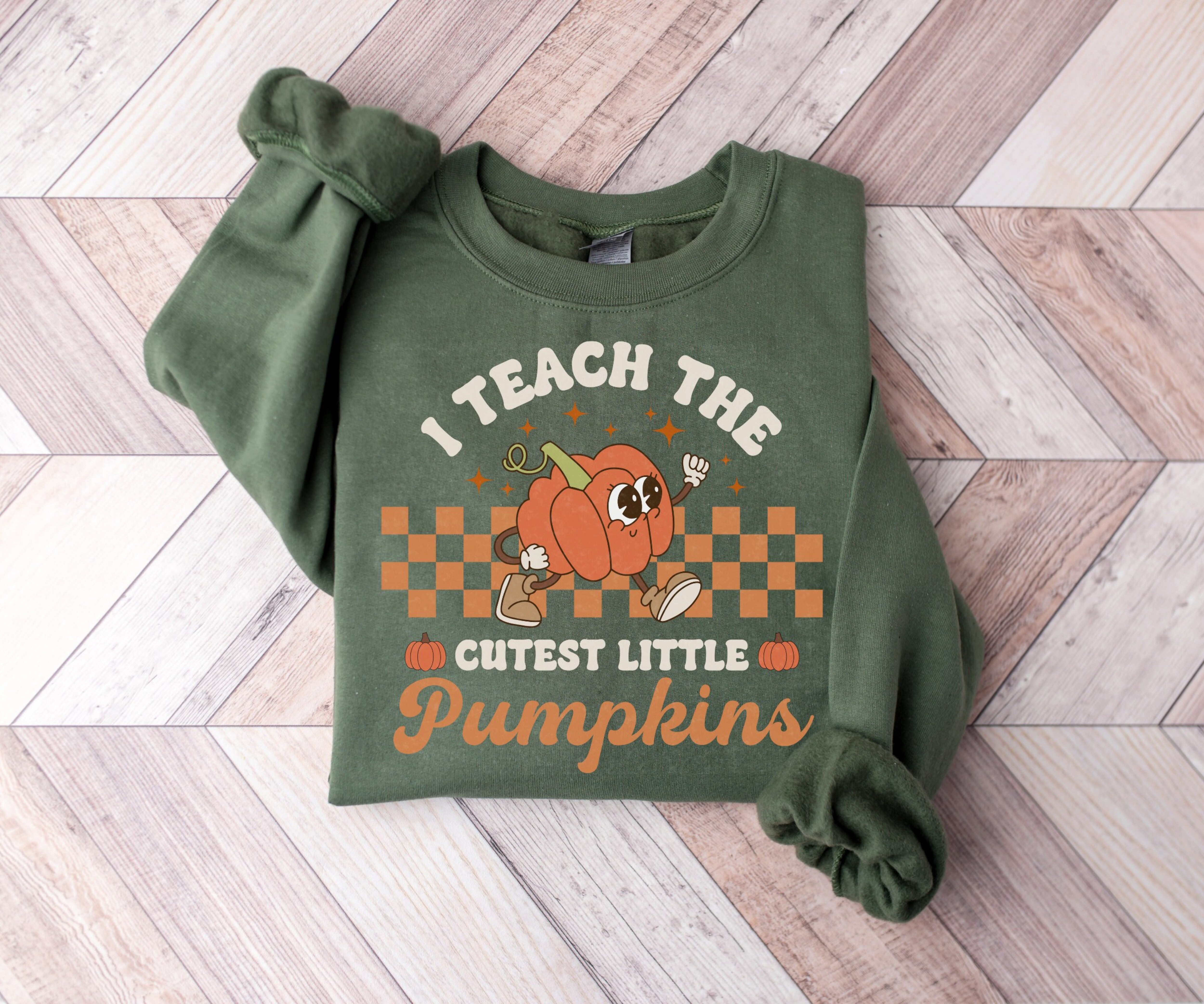 Retro Teacher Sweatshirt, Fall Teacher Sweater, Cute Sweatshirt for Teacher, Gift for Kindergarten Teacher, Elementary Teacher Fall Crewneck