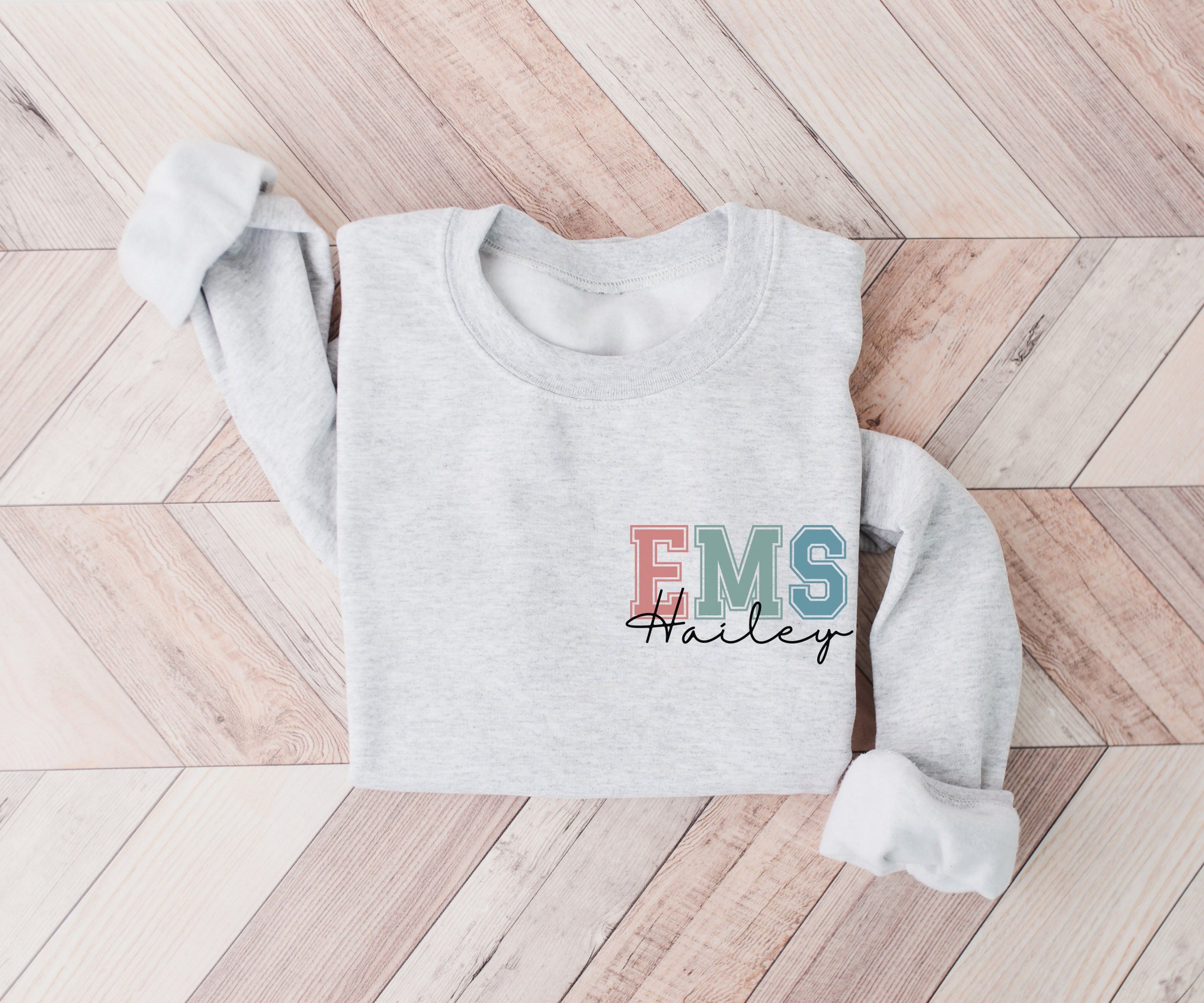 Personalized EMS Sweatshirt, Custom Name Sweater, Custom Gift for Emergency Medical Services, EMS Gift, Graduation Gift, Ambulance Paramedic