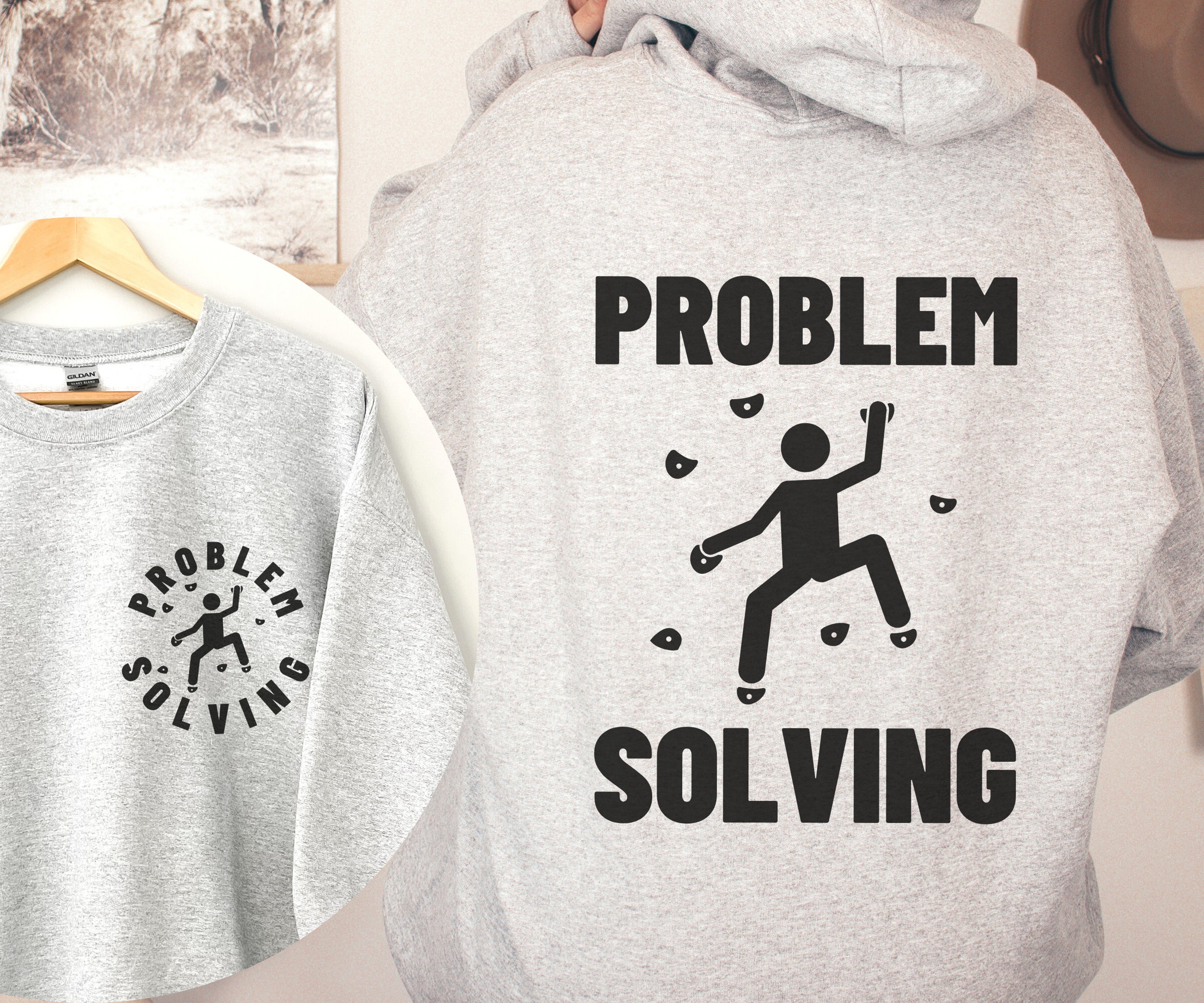 Problem Solving, Funny Climbing Sweatshirt, Funny Climbing Gift, Climbing Lover Gift, Bouldering Gift for Her, Rock Climbing Gift for Him