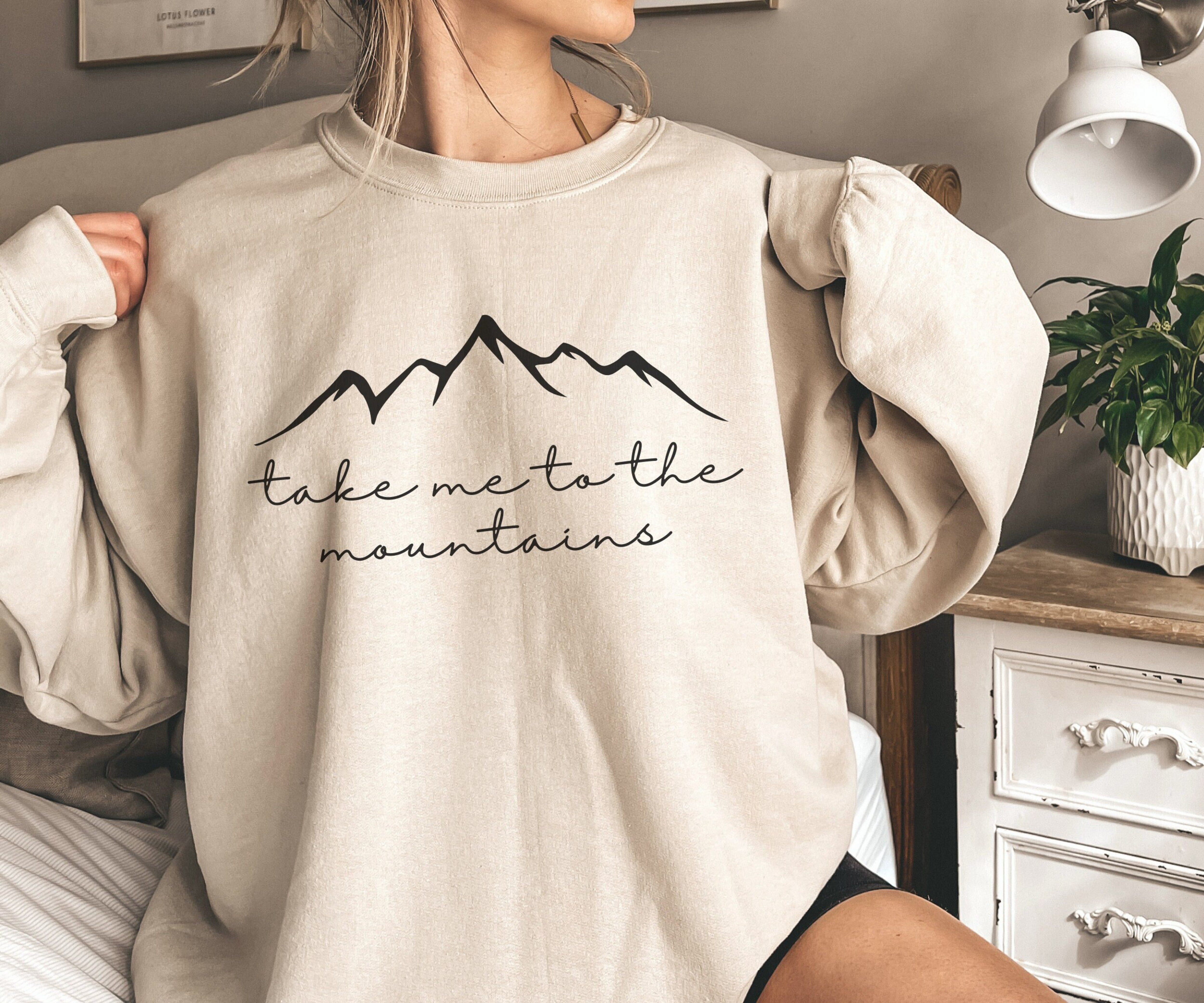 Take Me to the Mountains, Minimalist Hiking Sweatshirt, Camping Sweatshirt, Mountain Sweatshirt, Adventure Mountain Lover Gift, Nature Lover