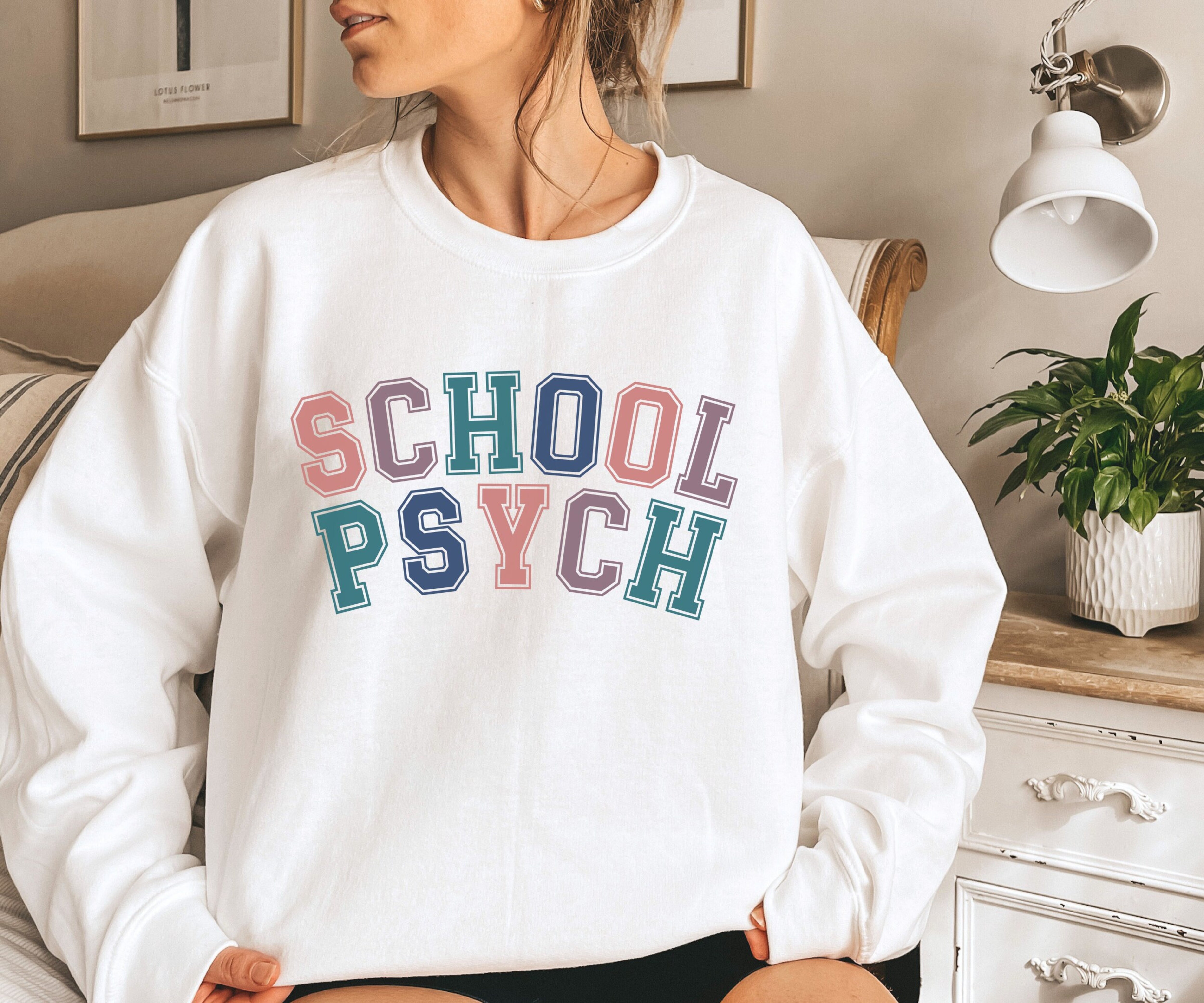 School Psychologist Sweater, Sweatshirt for Psychologist, New School Psych Gift, Gift for Psychologist, Psychology Grad, Oversized Crewneck