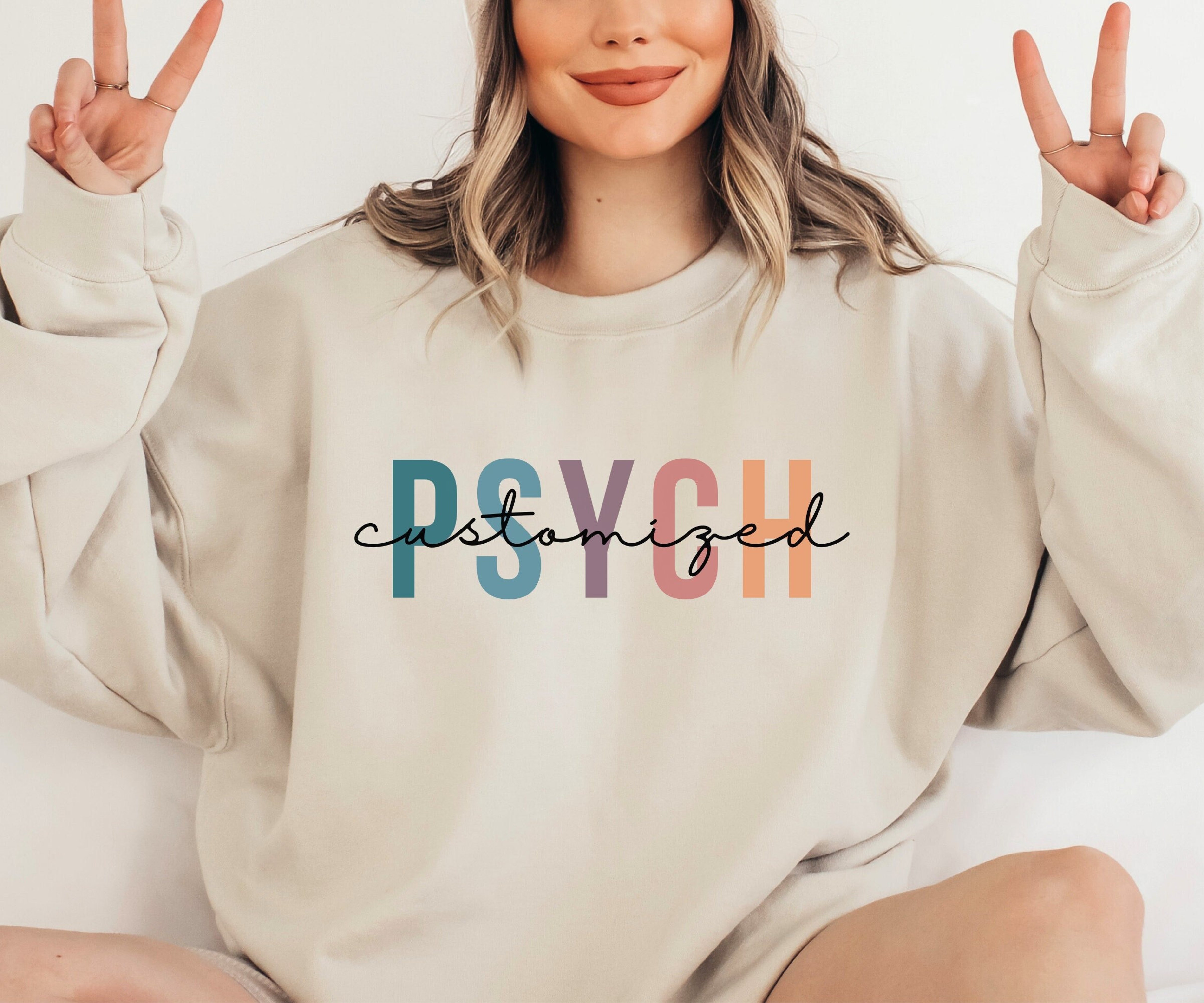 Customized Psychologist Sweatshirt, Custom Psychology Sweater, Personalized Gift for New Psychologist, School Psych, Registered Psych Grad