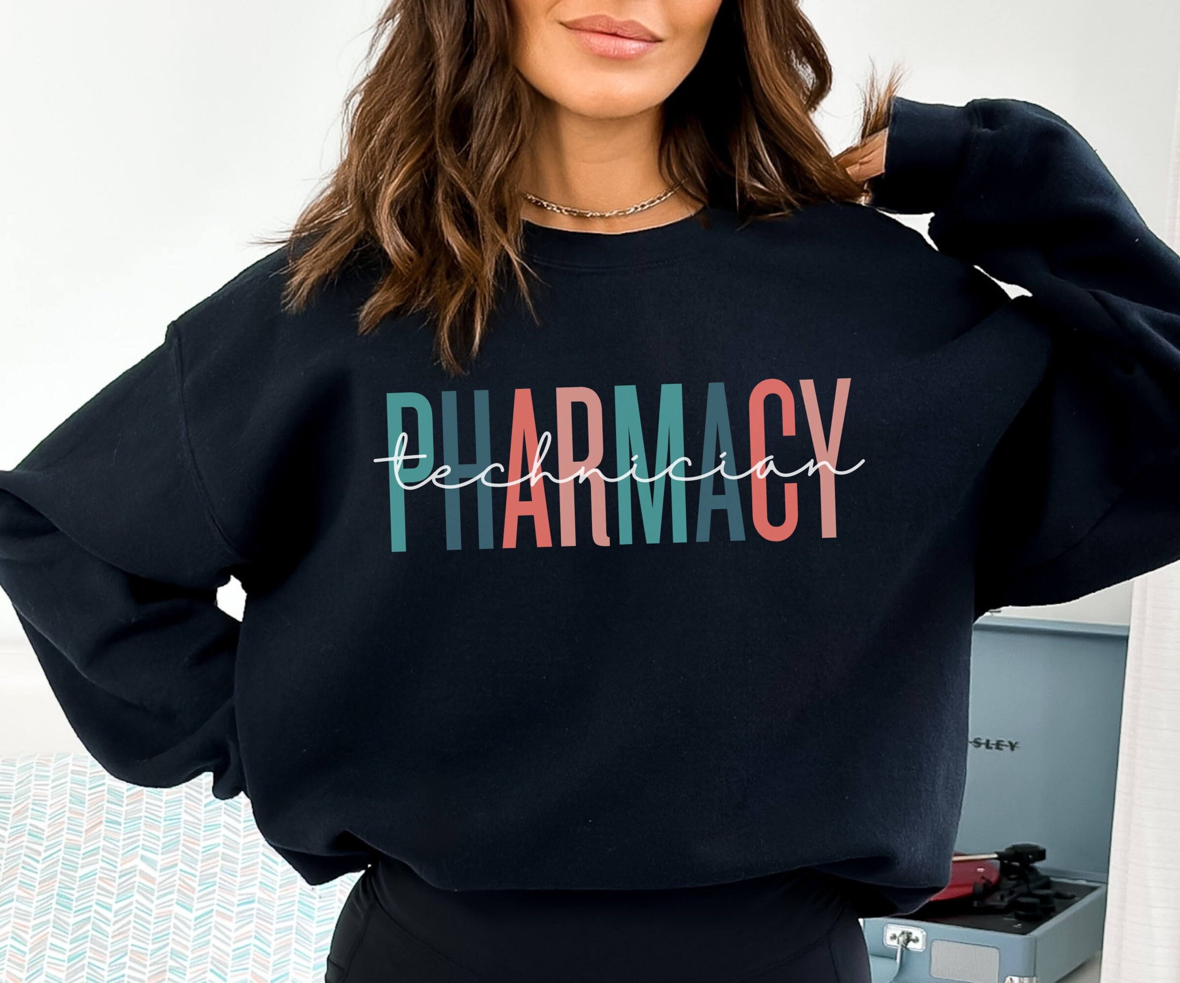 Pharmacy Technician Sweater, Oversized Crewneck for Pharm Tech, Pharm Tech Sweater, Pharm Tech Graduation Gift, Gift for Pharmacy Technician