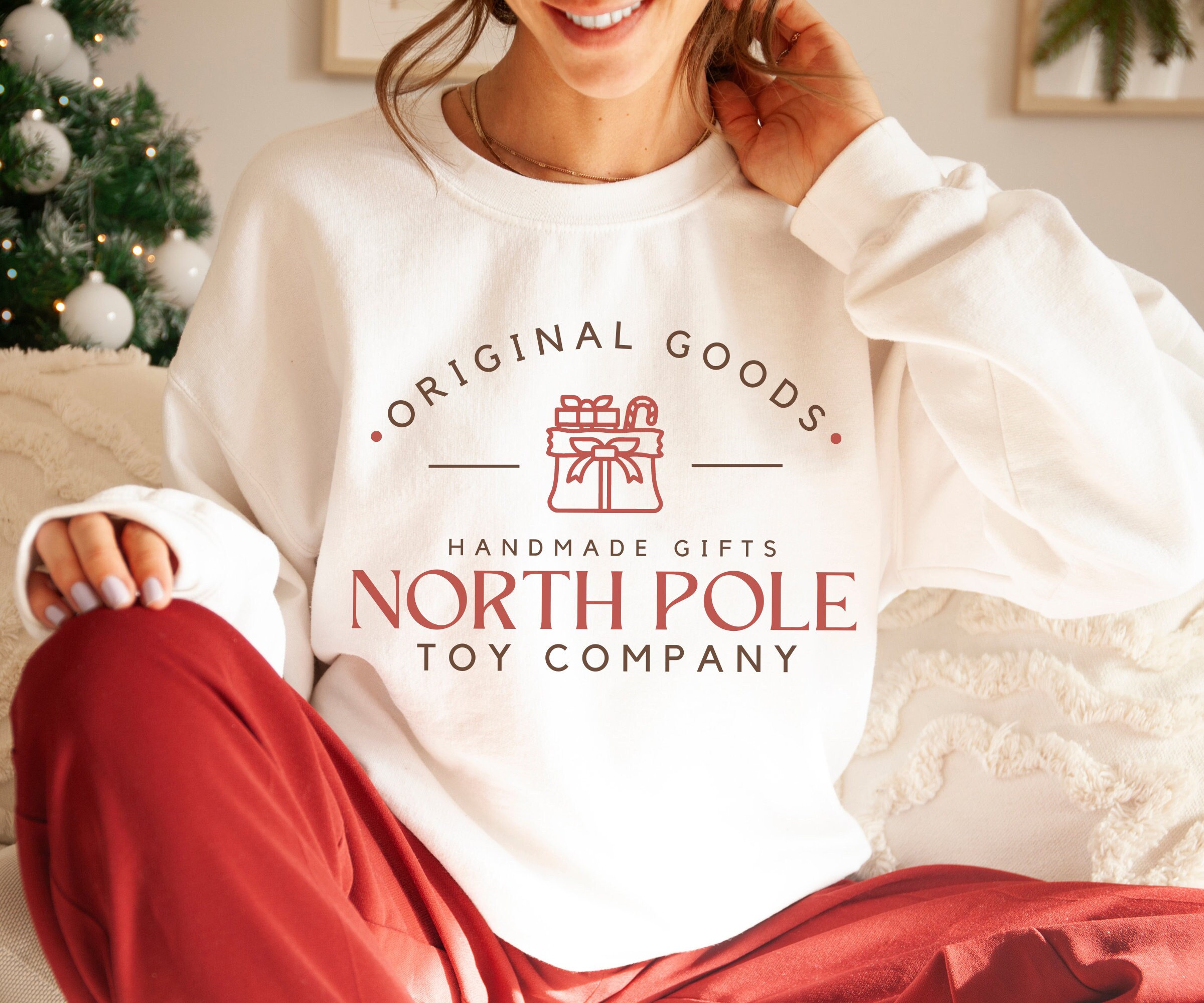 North Pole Toy Company, Vintage Christmas Sweatshirt, Unisex Merry Xmas Sweater, Oversized Christmas Crewneck, Holiday Sweater, Trendy Xmas