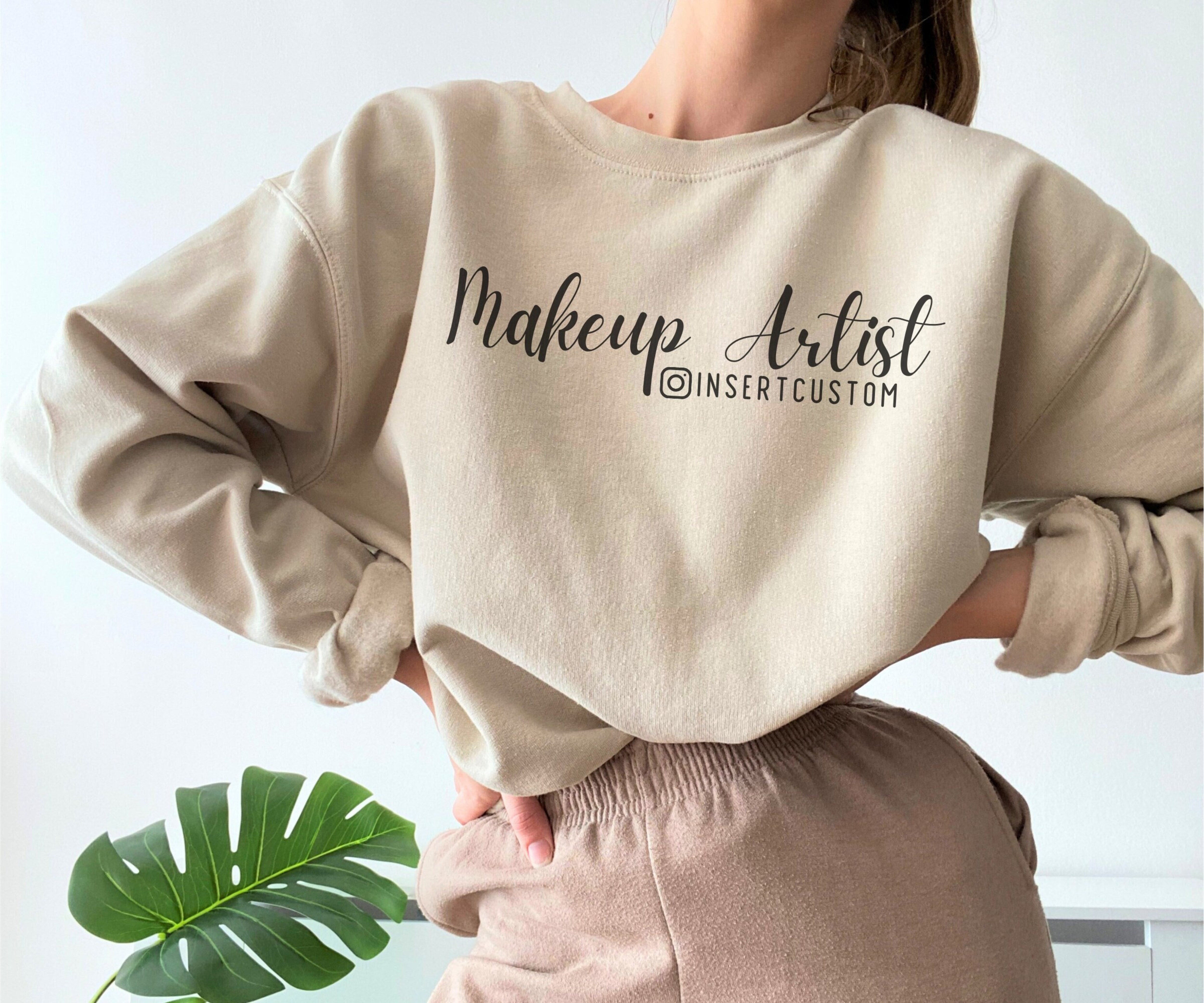 Custom Makeup Artist Sweatshirt, Personalized Cosmetology Sweater, Custom Gift for Makeup Artist, MUA Sweater, MUA Gift, Cosmetologist Gift