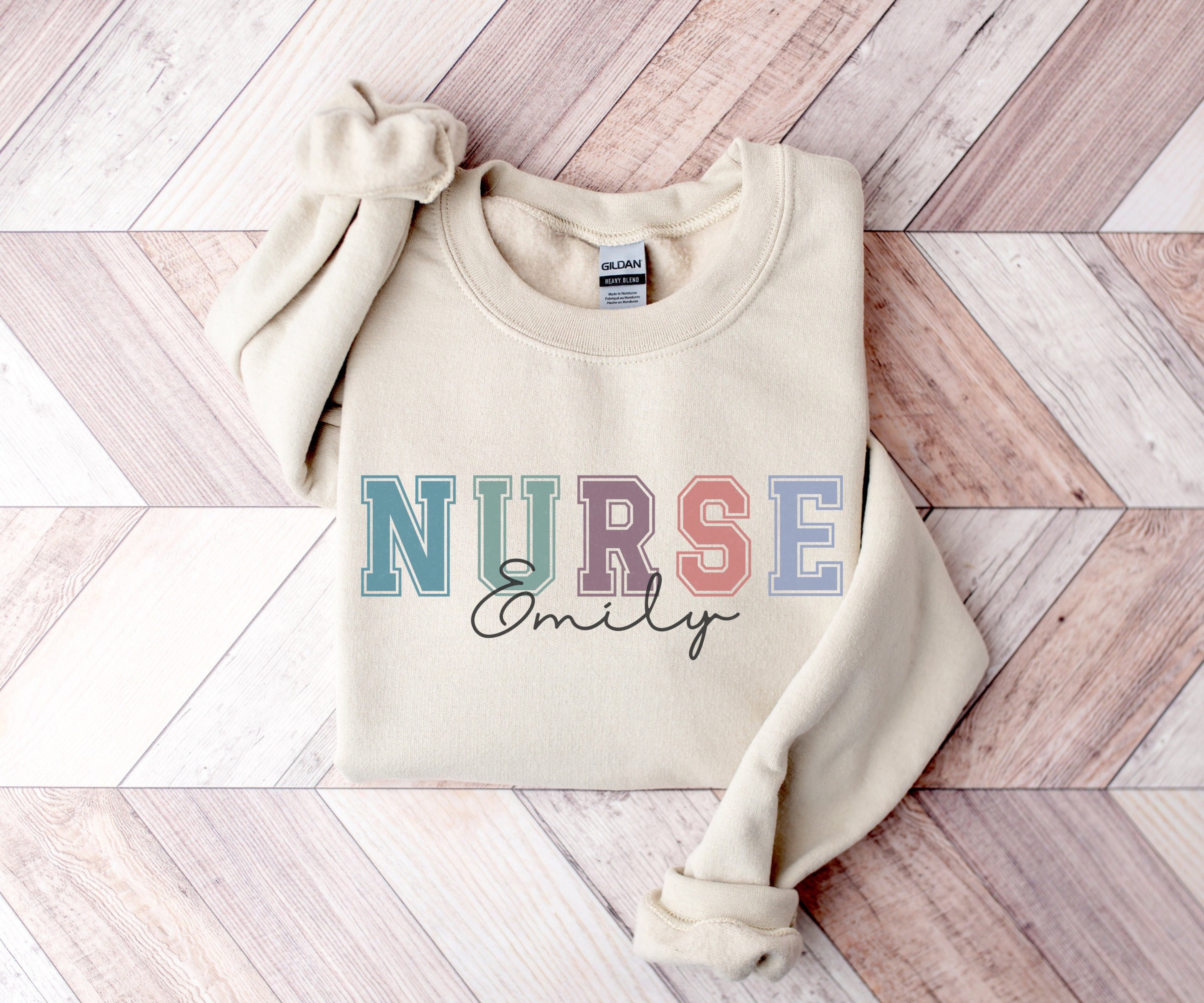 Personalized Nurse Sweatshirt, Registered Nurse Sweatshirt, RN Sweatshirt, Nurse Graduation Sweatshirt, Nursing Student Gift, New Nurse Gift