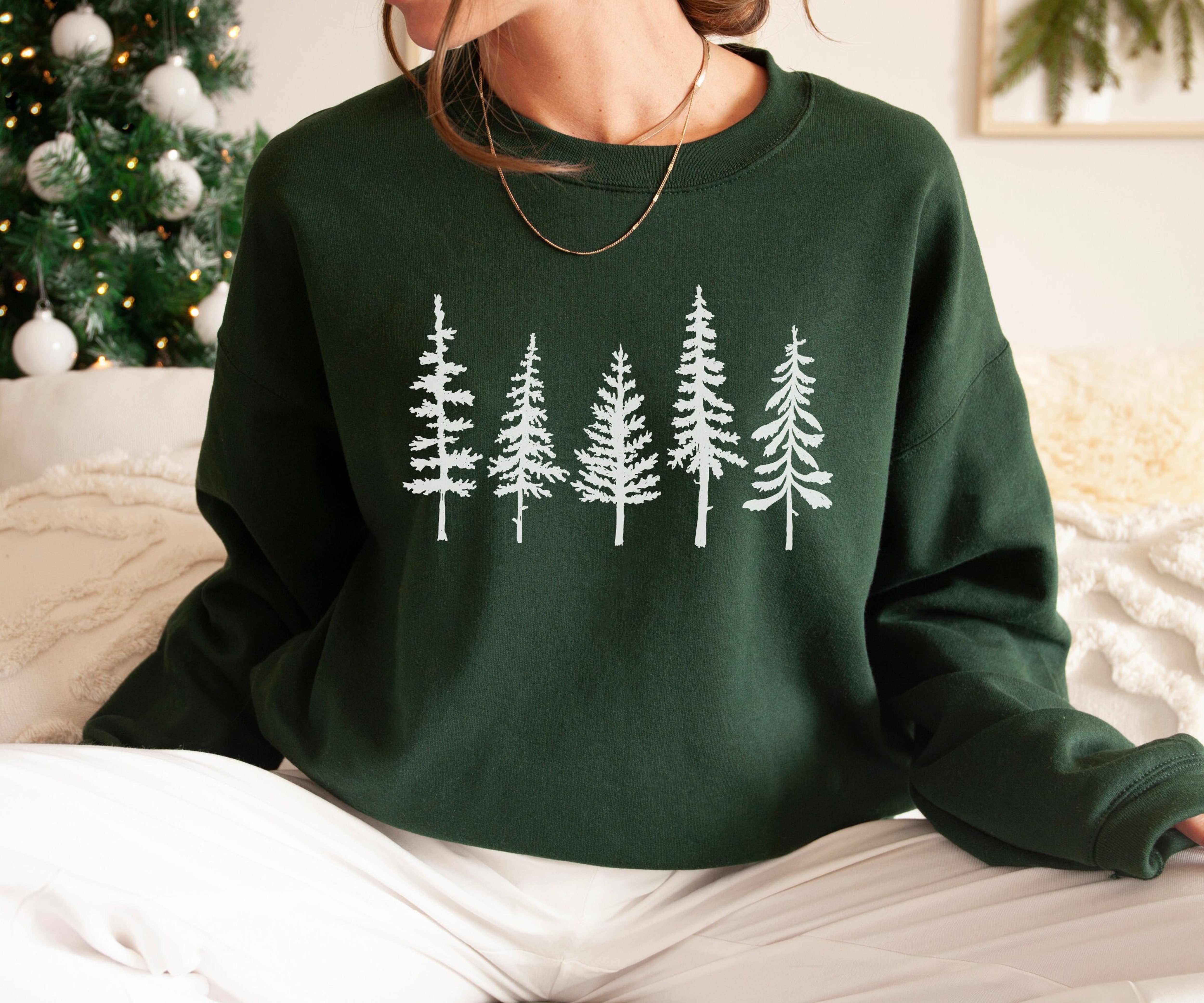 Pine Trees Sweatshirt, Nature Sweatshirt, Nature Lover Gift, Trees Sweater, Forest Sweatshirt, Gift for Nature, Camping Sweater, Camp Lover