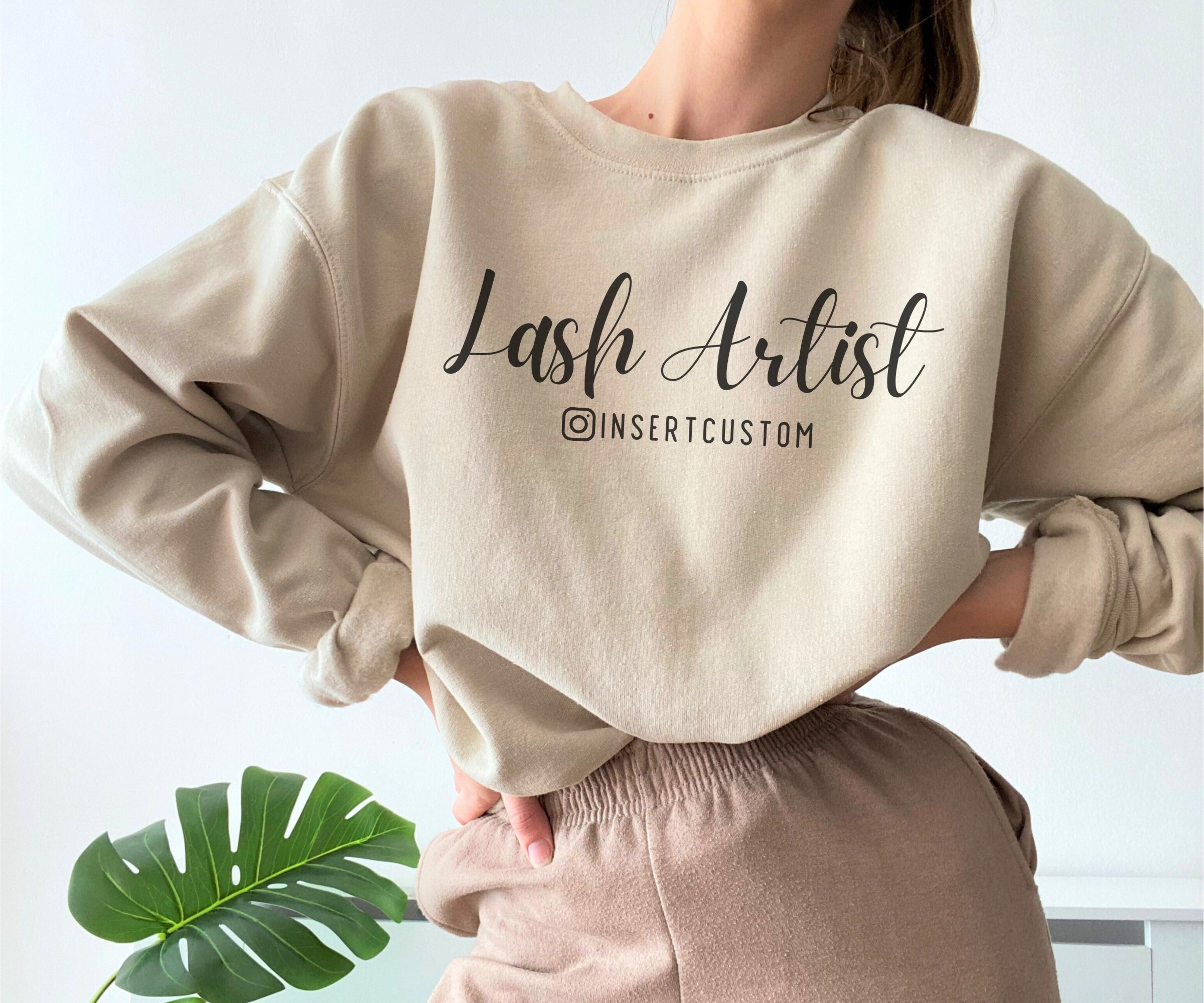 Custom Lash Tech Sweatshirt, Personalized Lash Artist Sweater, Custom Gift for Lash Tech, Eyelash Business Sweater, Lash Technician Gift