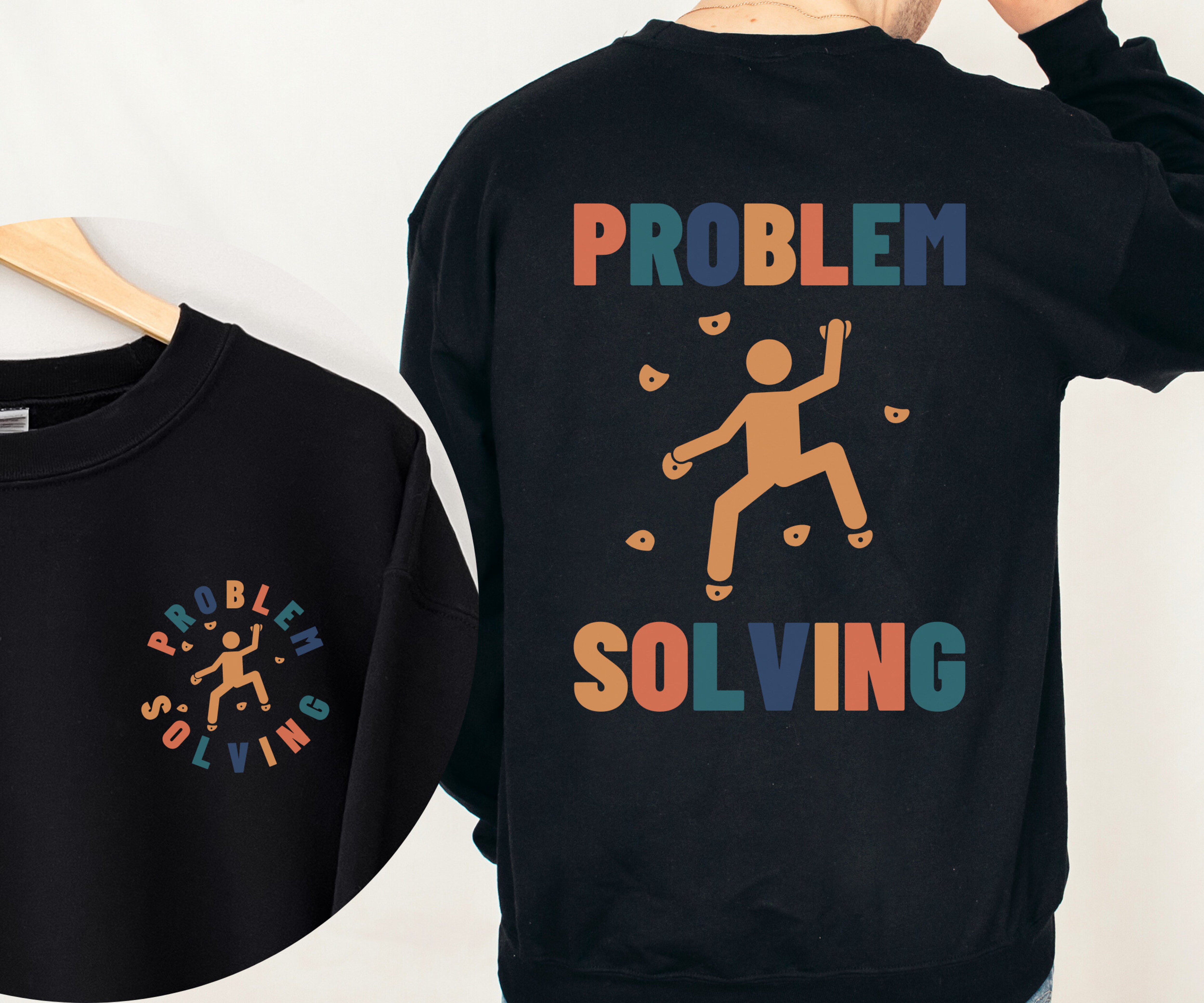 Problem Solving Sweater, Funny Climbing Sweatshirt, Funny Gift for Climber, Vintage Climbing Sweater, Rock Climbing Gift, Bouldering Gift