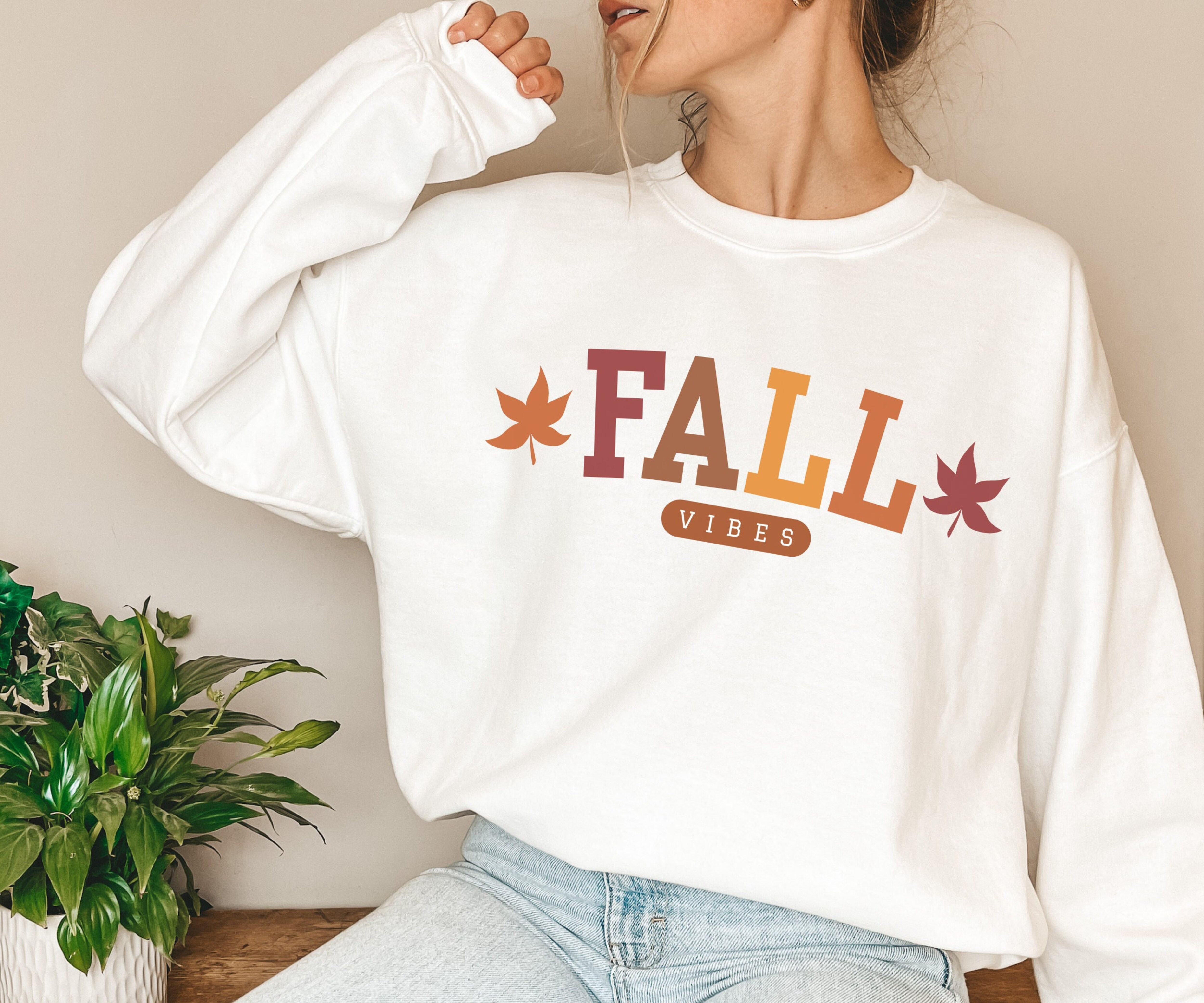 Vintage Fall Vibes Sweatshirt, Aesthetic Fall Sweatshirt, Cute Fall Sweater, Oversized Fall Crewneck, Autumn Vibes Sweatshirt, Autumn Gift