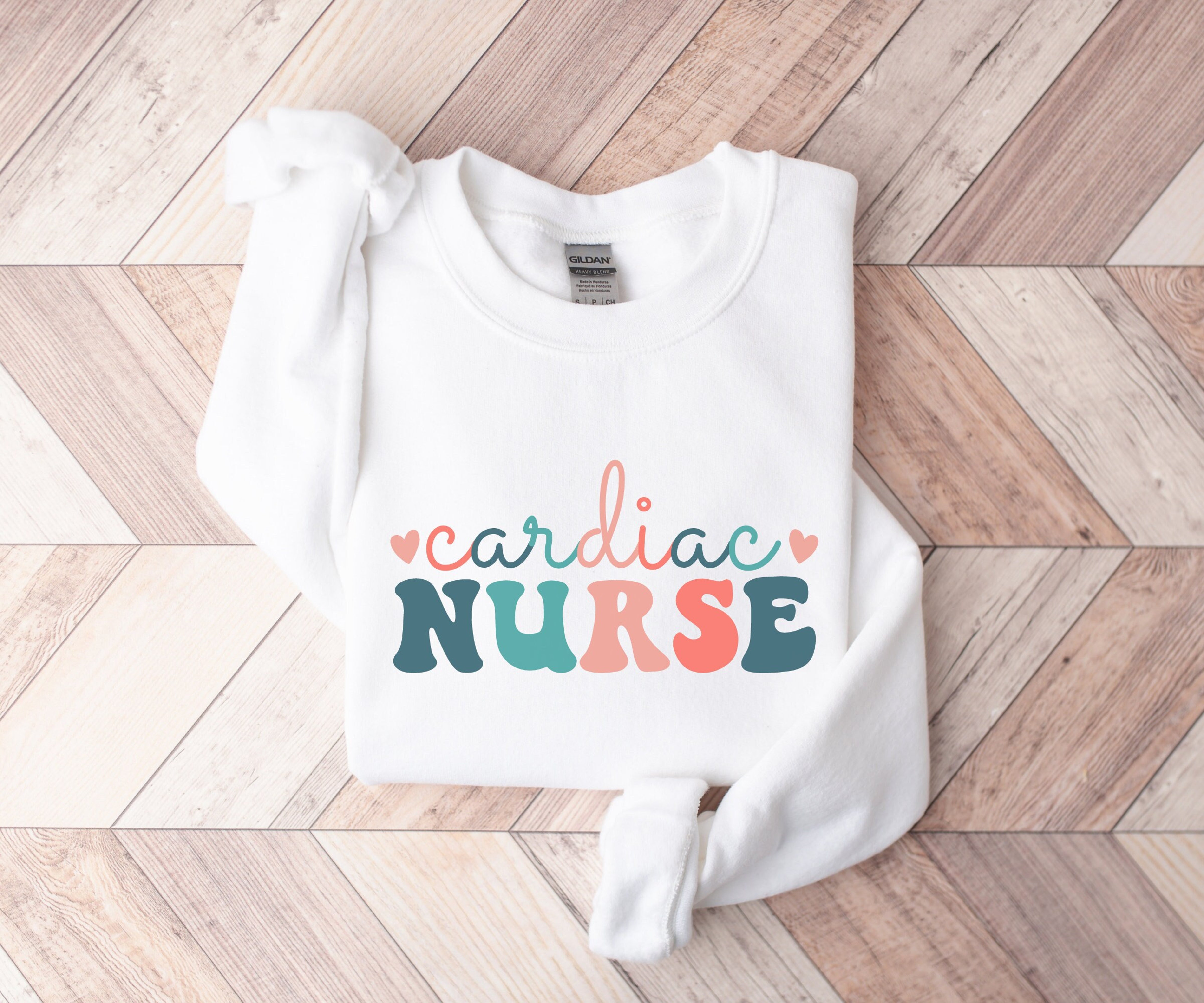 Cardiac Nurse Sweatshirt, Cardiac Care Nurse Gift, Gift for Nurse, Retro Nurse Hoodie, Sweatshirt for Nurse, Nurse Gift, Trendy Nurse