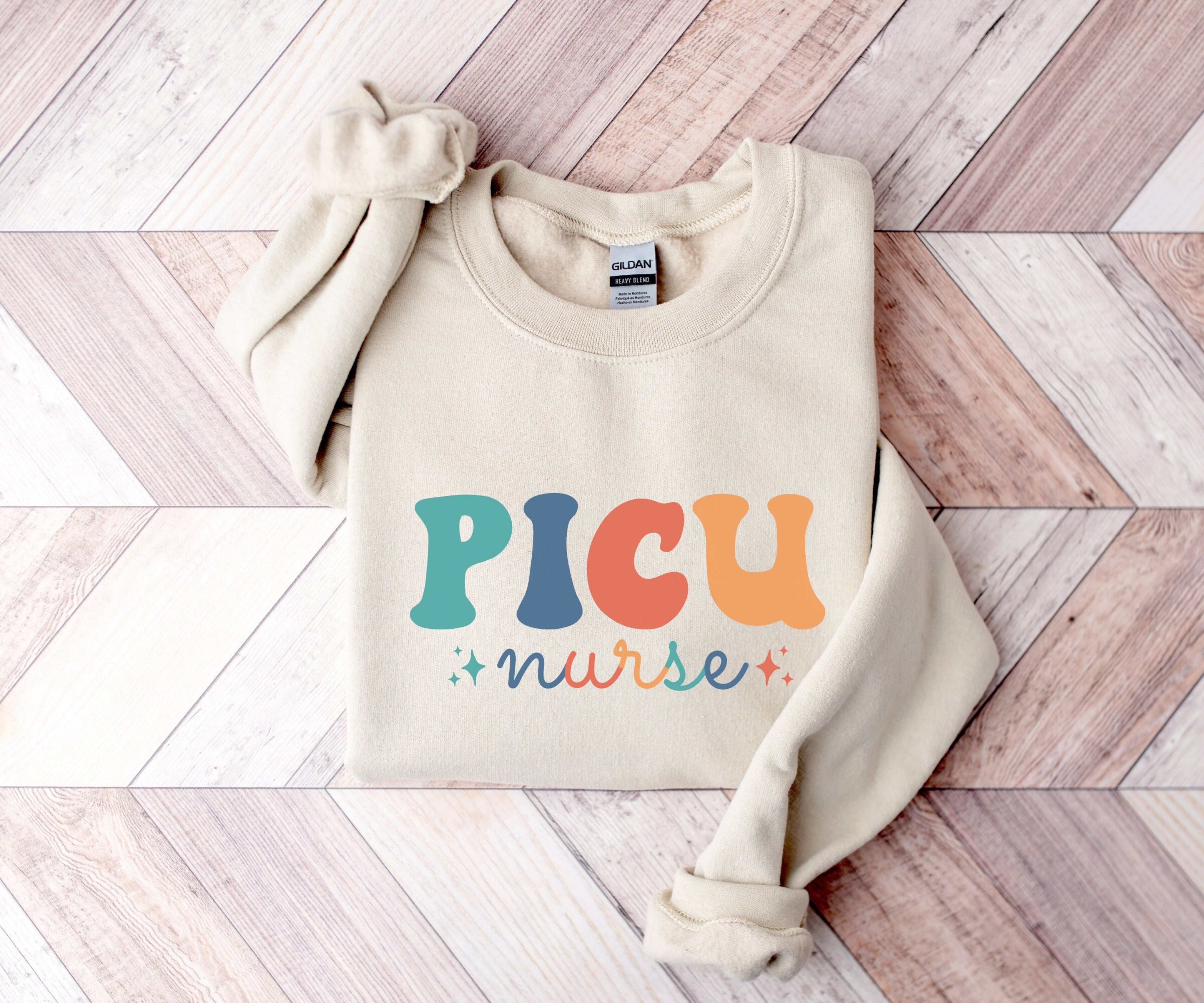 PICU Nurse Sweatshirt, Pediatric Intensive Care Unit Sweater, Pediatric ICU Gift, Gift for PICU Nurse, Retro Nurse Sweatshirt, Trendy Nurse