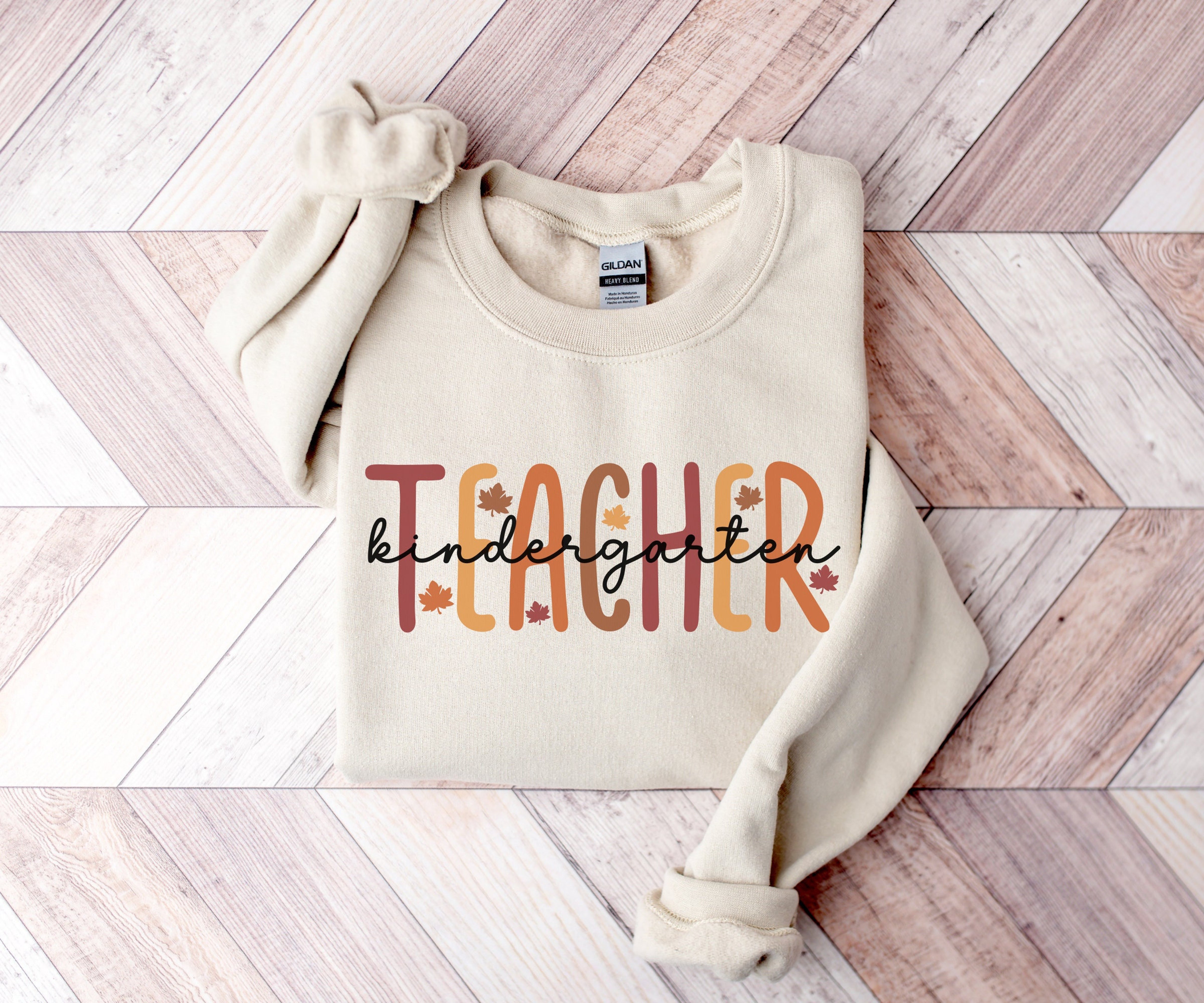 Kindergarten Teacher Fall Sweatshirt, Team Kindergarten Team Sweater, Gift for Kindergarten Teacher, Kindergarten Teacher Appreciation Gift