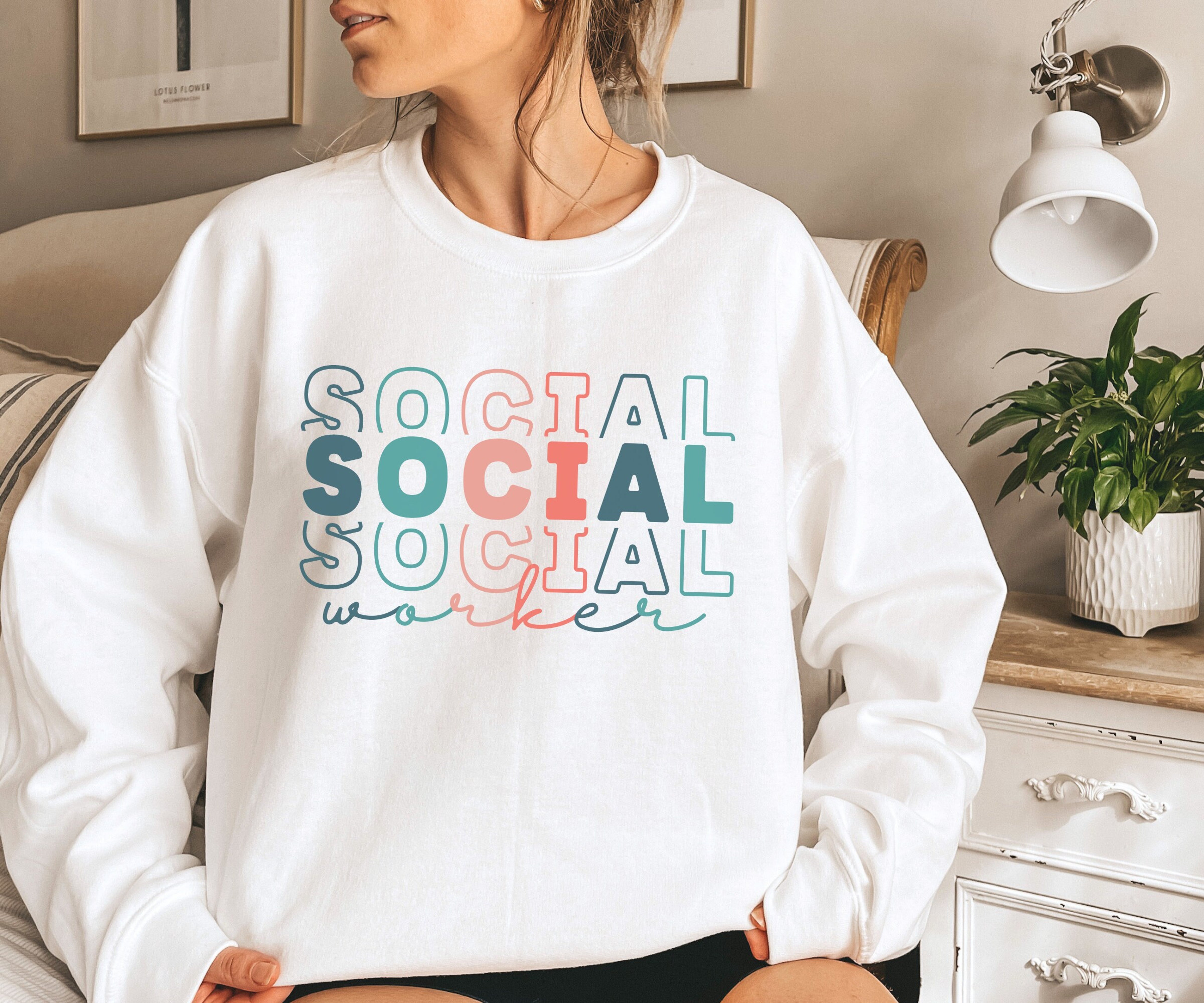 Social Worker Sweatshirt, MSW Sweater, Social Worker Graduation Gift Idea, Gift for Graduate, Social Work Appreciation Gift, Oversized Crew