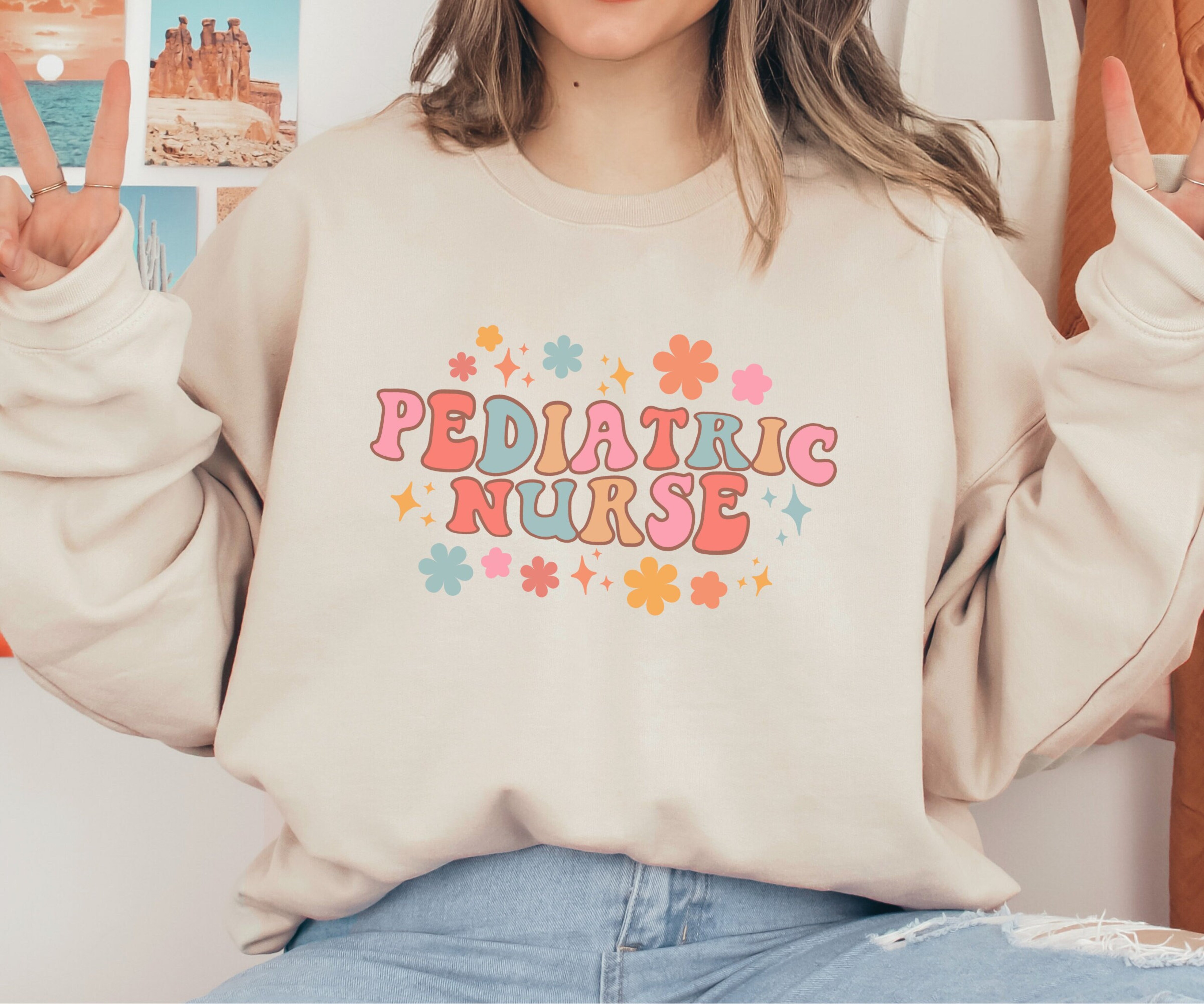 Pediatric Nurse Sweatshirt, Pediatric Nurse Gift, Gift for Nurse, Nurse Sweatshirt, Sweatshirt for Nurse, Nurse Gift, Nurse Hoodie