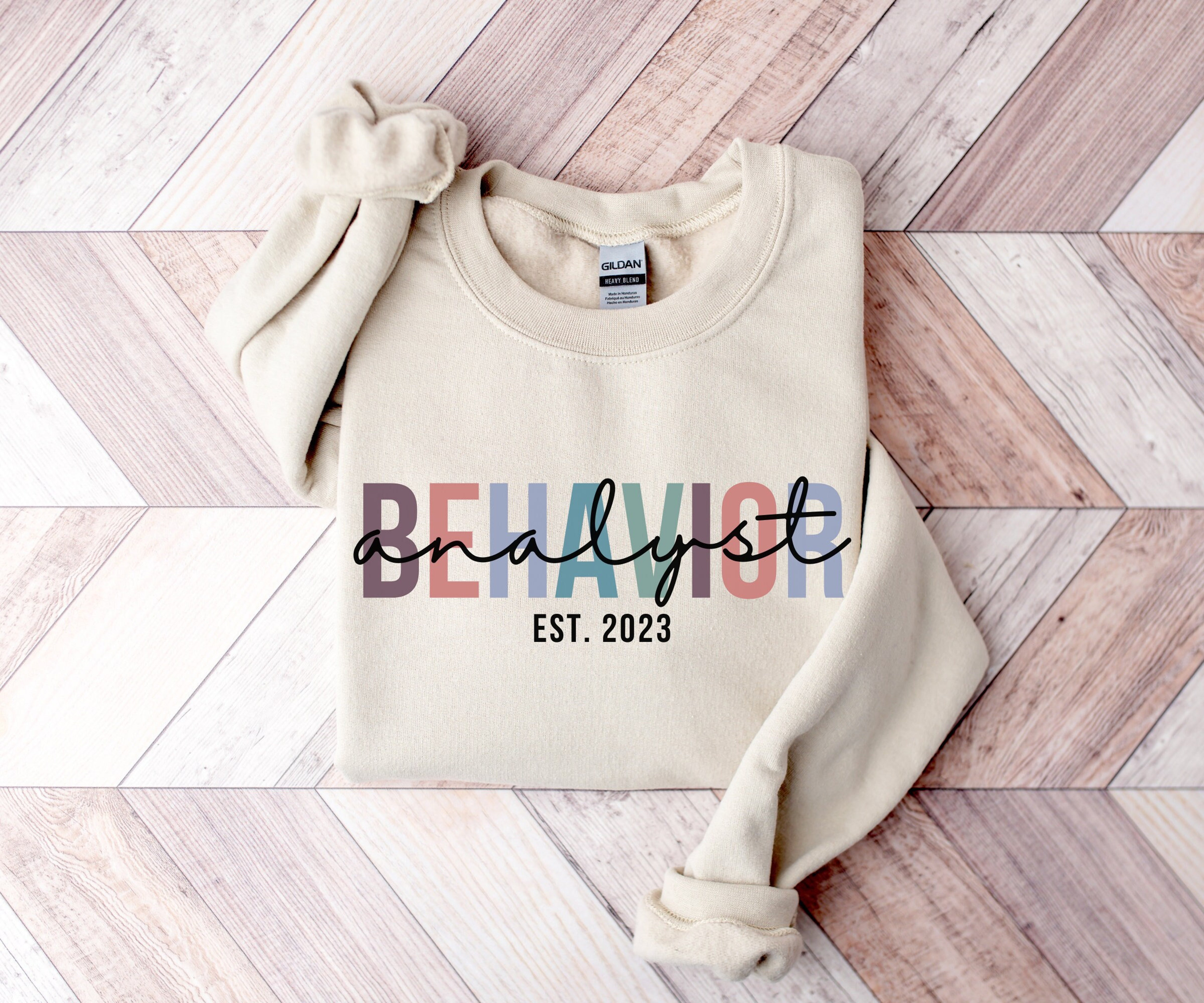 Custom Year Behavior Analyst Sweatshirt, Personalized Behavior Therapist Sweater, Customized Gift for Behavior Therapy, BCBA Gift, ABA Gift