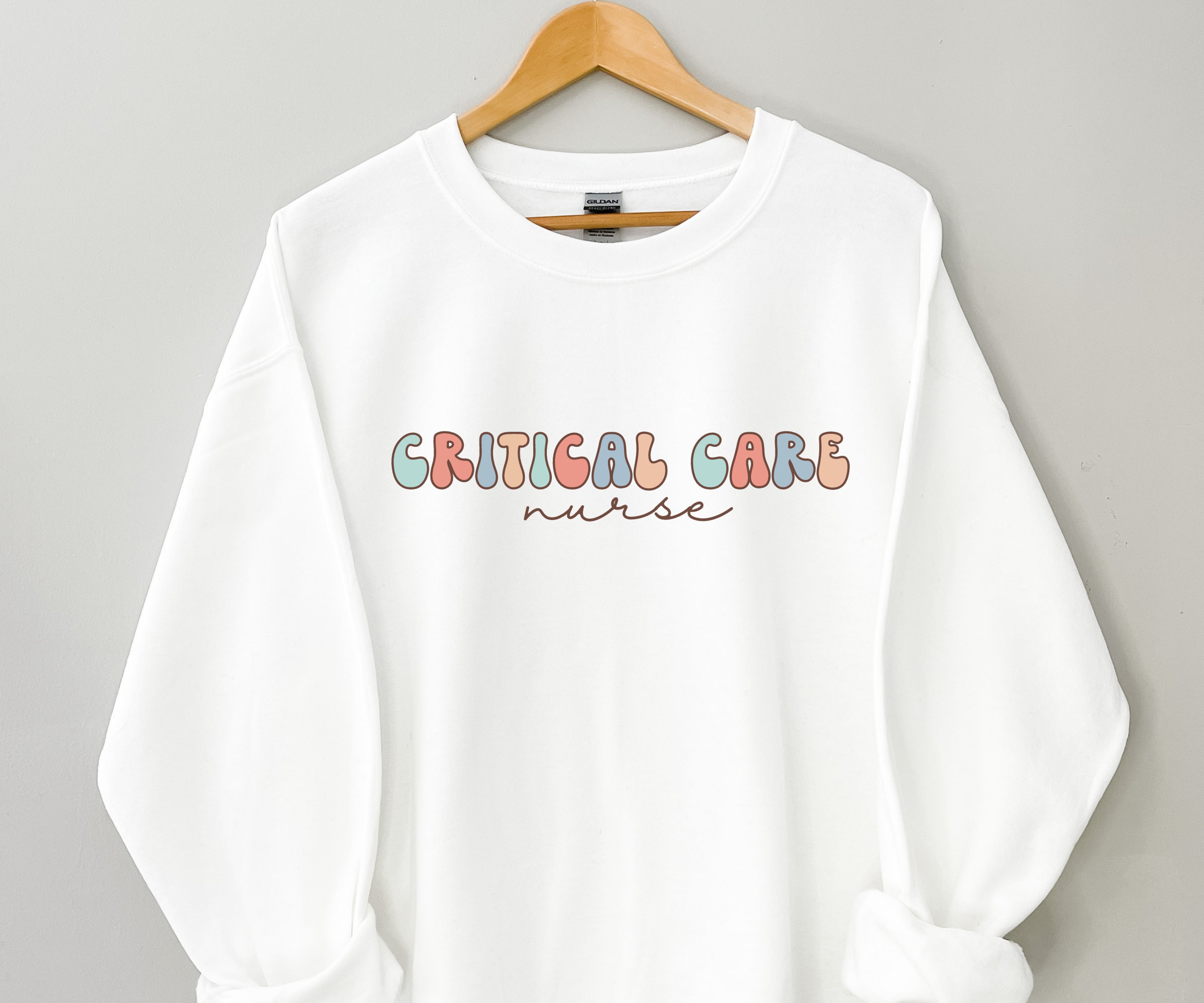 Critical Care Nurse Sweatshirt, Nurse Gift, Retro Nurse Hoodie, Gift for Nurse, Nurse Graduation Gift, Nursing Student Sweater, New Nurse