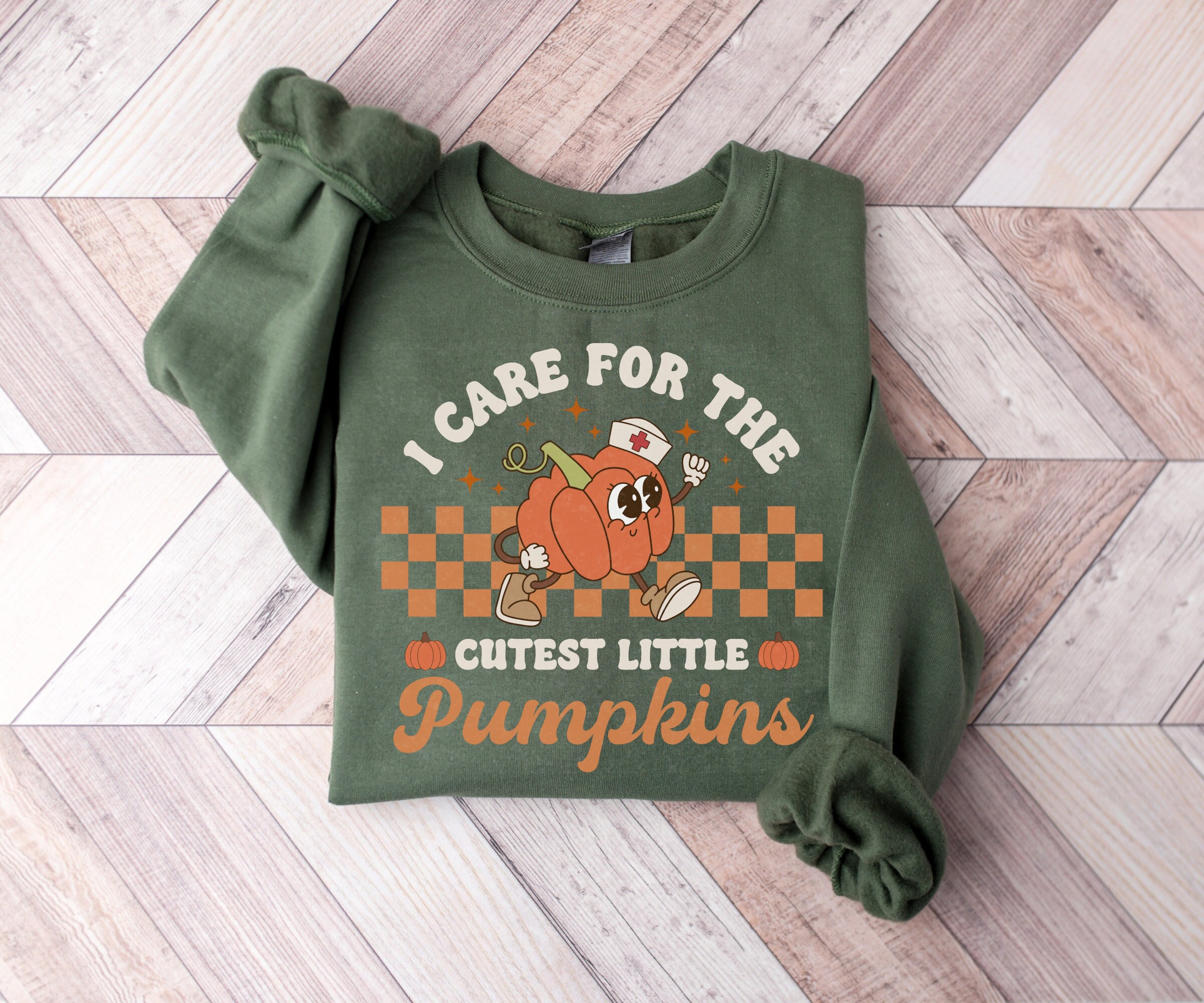 Retro Nurse Sweatshirt, Fall Nurse Sweater, Cute Sweatshirt for Nurse, Pediatric Nurse Gift, Neonatal Nurse Crewneck, PICU Gift, NICU Gift