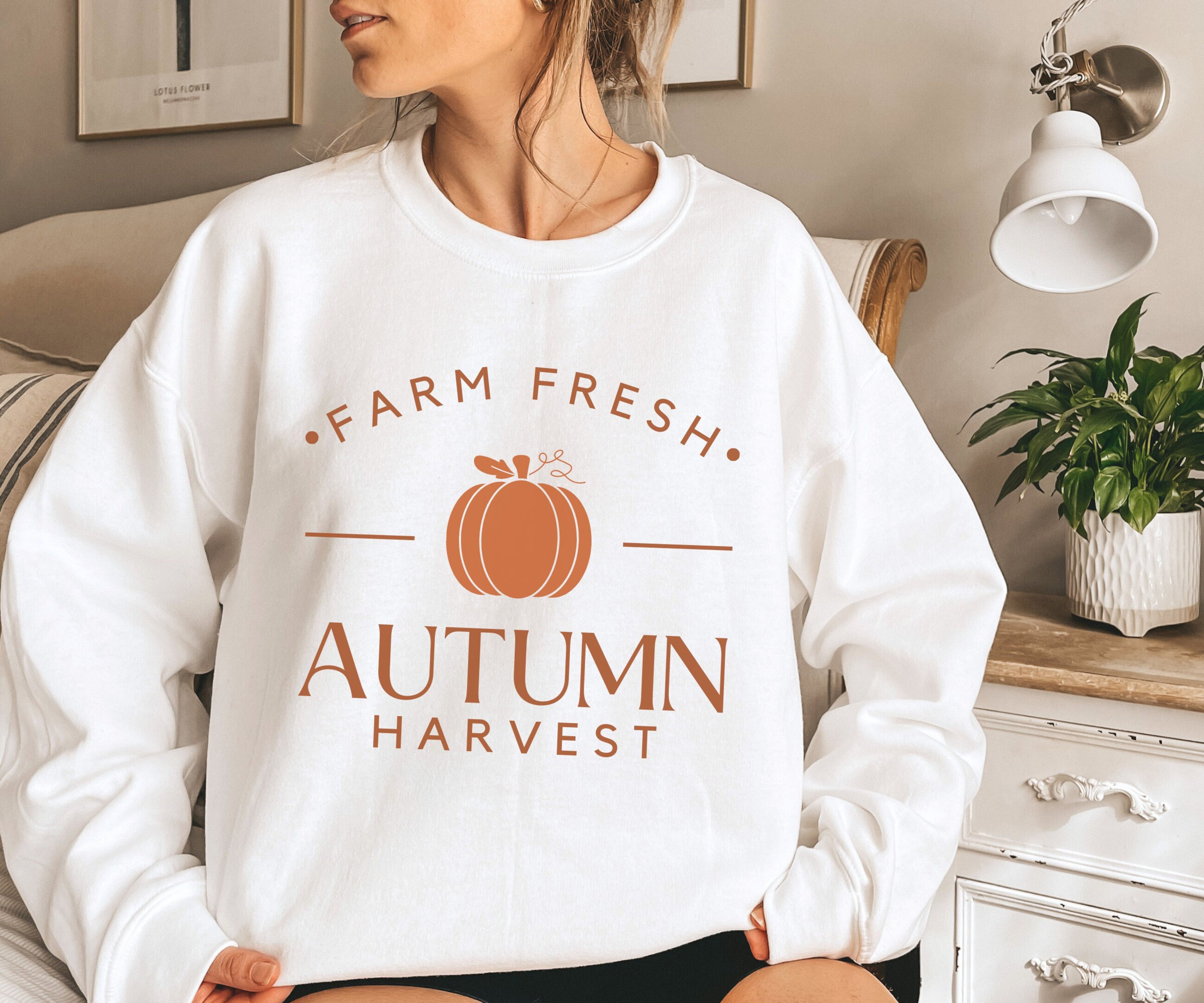 Farm Fresh Autumn Harvest, Autumn Sweater, Cute Fall Sweatshirt, Cute Pumpkin Patch Sweatshirt, Fall Pumpkin Sweater, Fall Outfit, Fall Gift