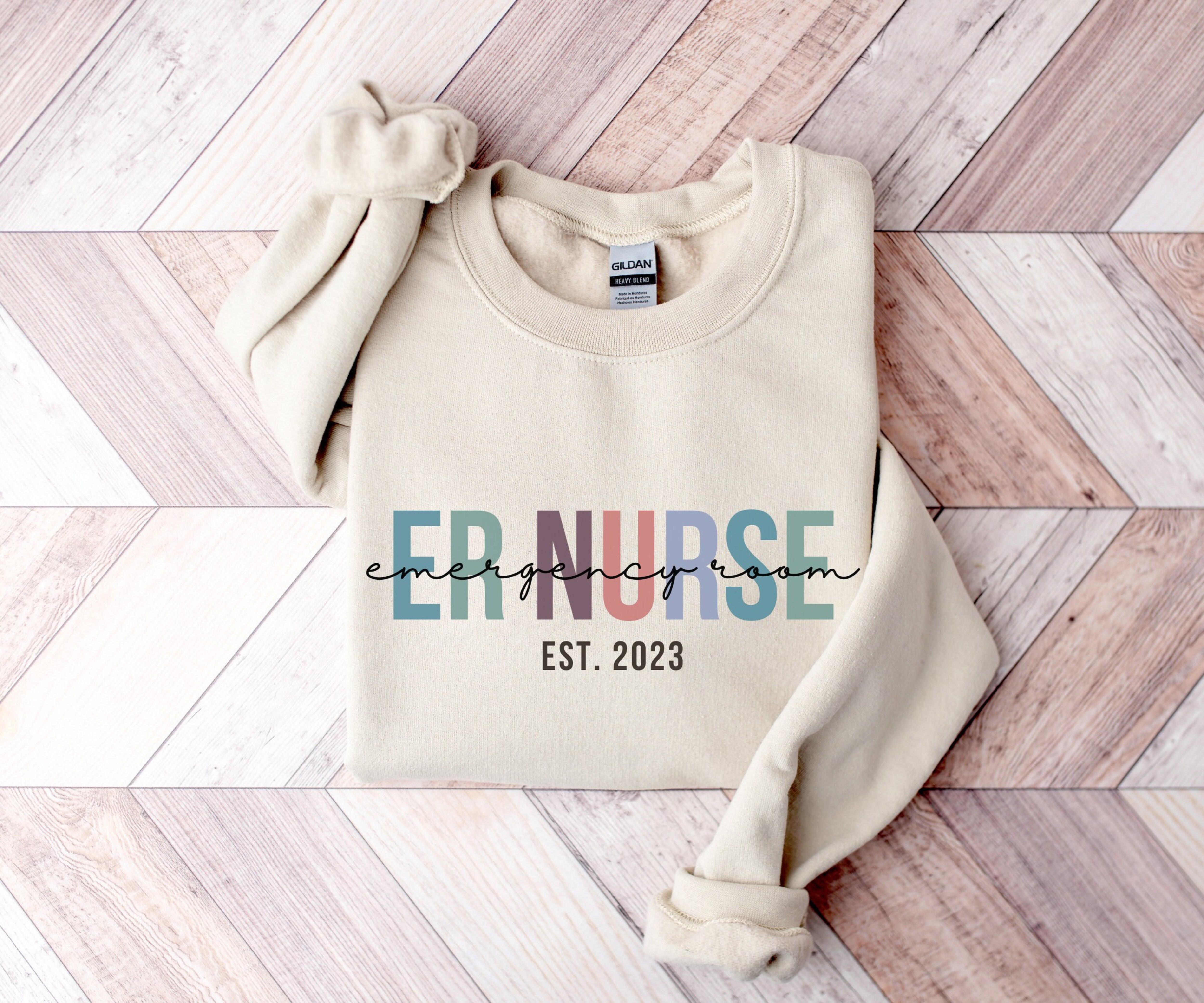 Emergency Room Sweatshirt, Custom Year Nurse Sweatshirt, ER Nurse Graduation Gift, Graduate Student Nurse Hoodie, Gift for New Nurse ER