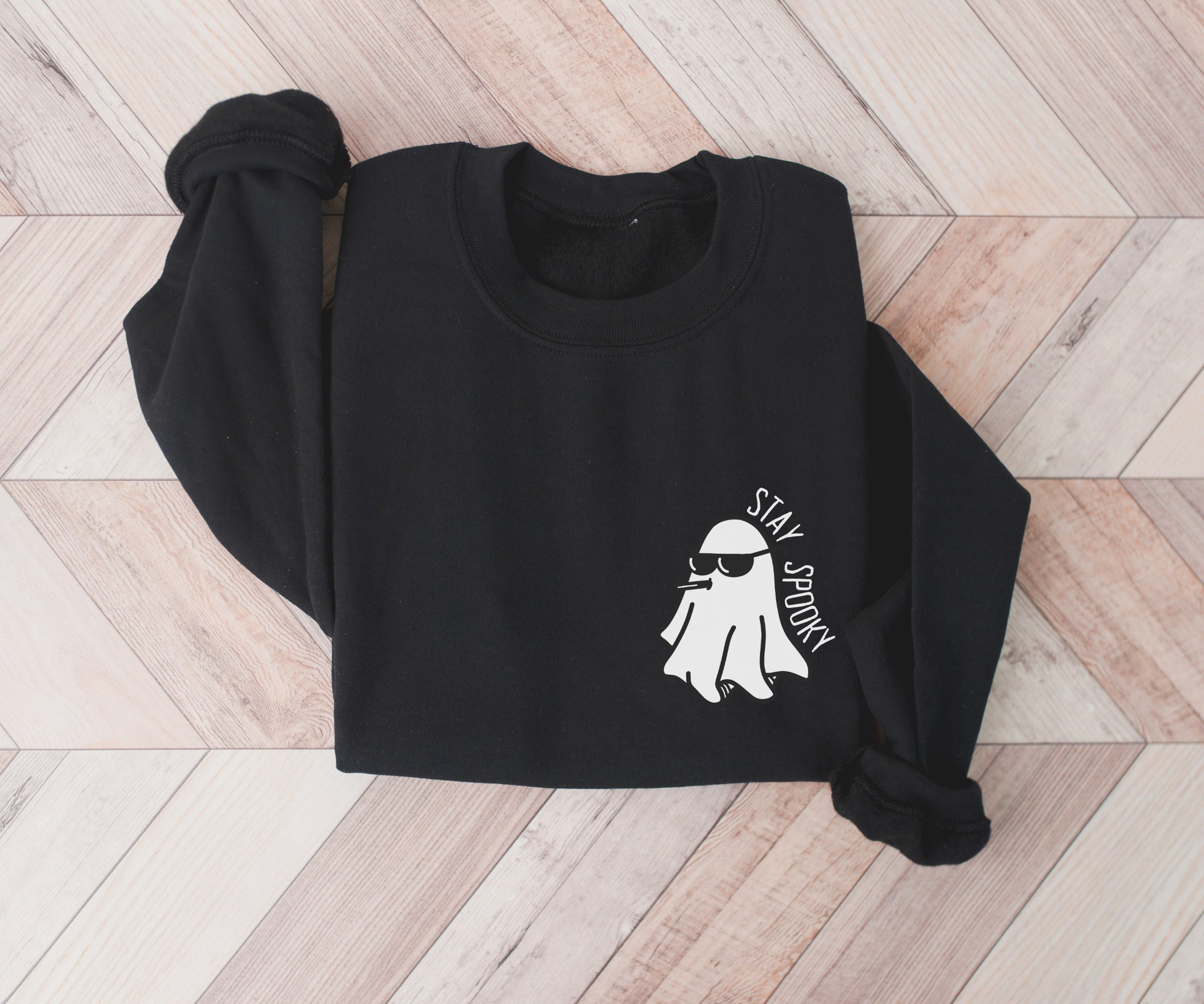 Stay Spooky Sweatshirt, Funny Ghost Crewneck, Spooky Season Sweatshirt, Gift for Halloween, Vintage Halloween Crewneck, Funny Halloween Gift