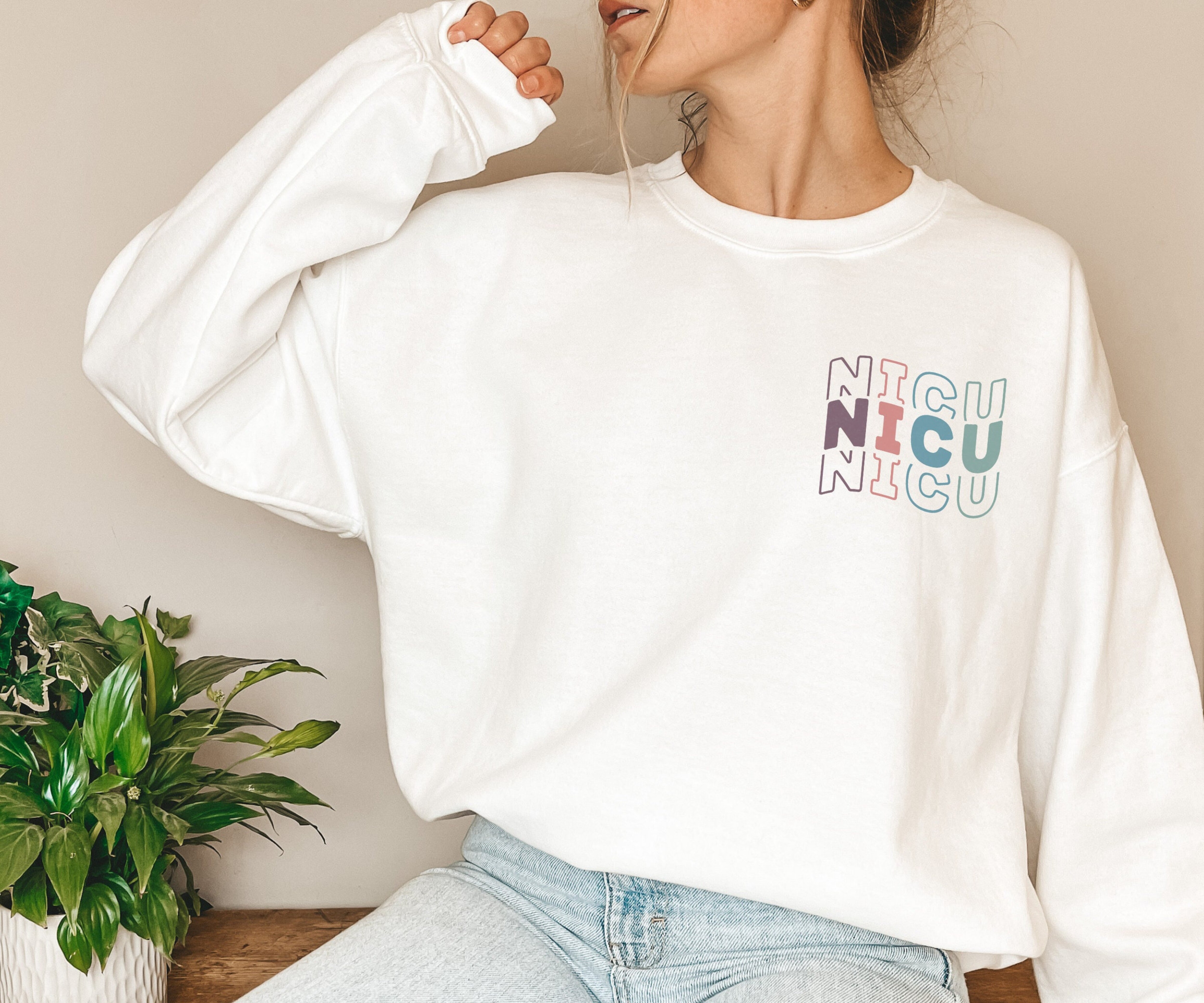 NICU Nurse Sweatshirt, Neonatal ICU Nurse Sweater, NICU Graduate Gift, Trendy Nurse Crewneck, Gift for Nurse Graduation, Student Nurse Gift