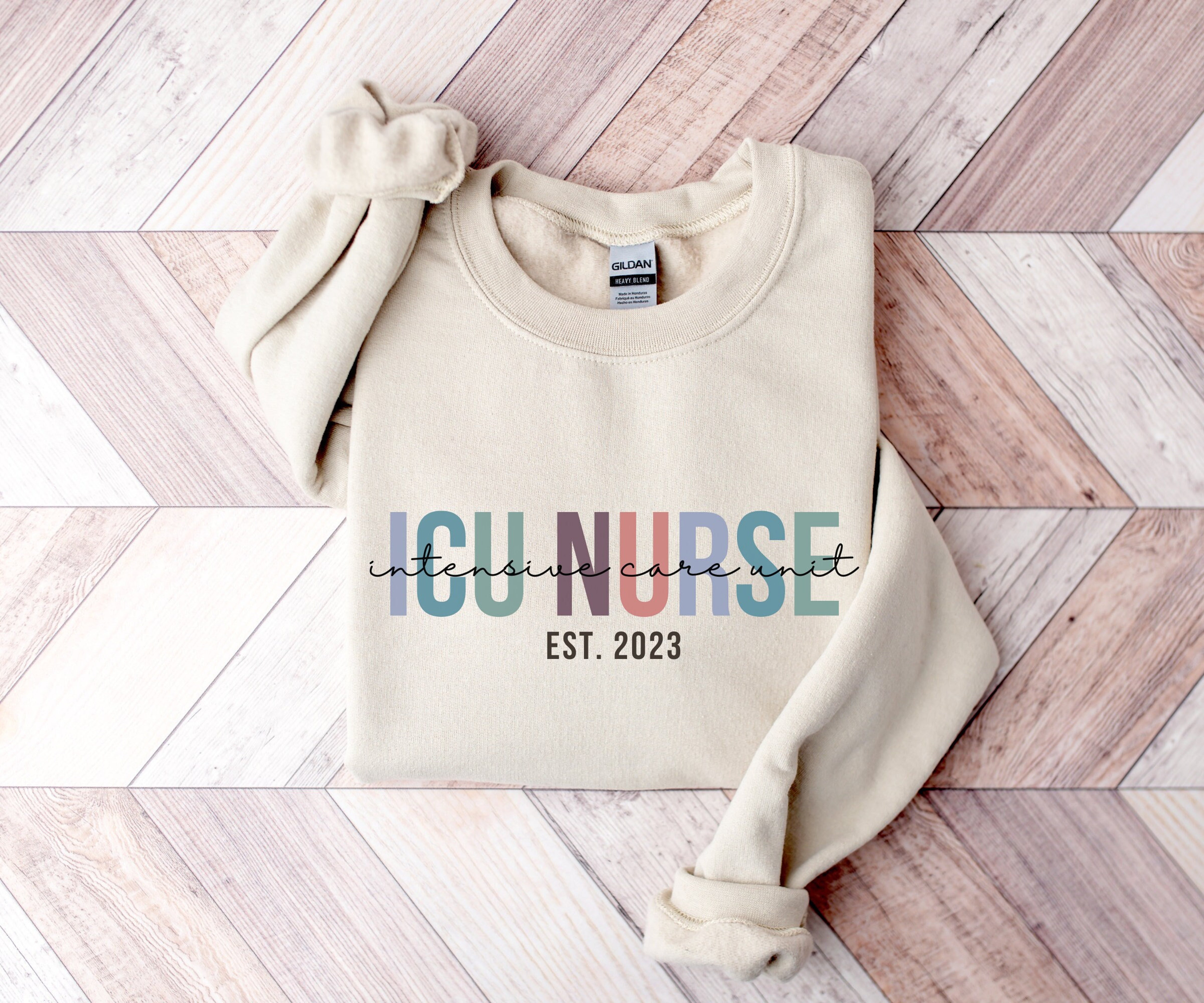 Intensive Care Unit Sweatshirt, Custom Year Nurse Sweatshirt, ICU Nurse Graduation Gift, Graduate Student Nurse Hoodie, New Nurse Gift ICU