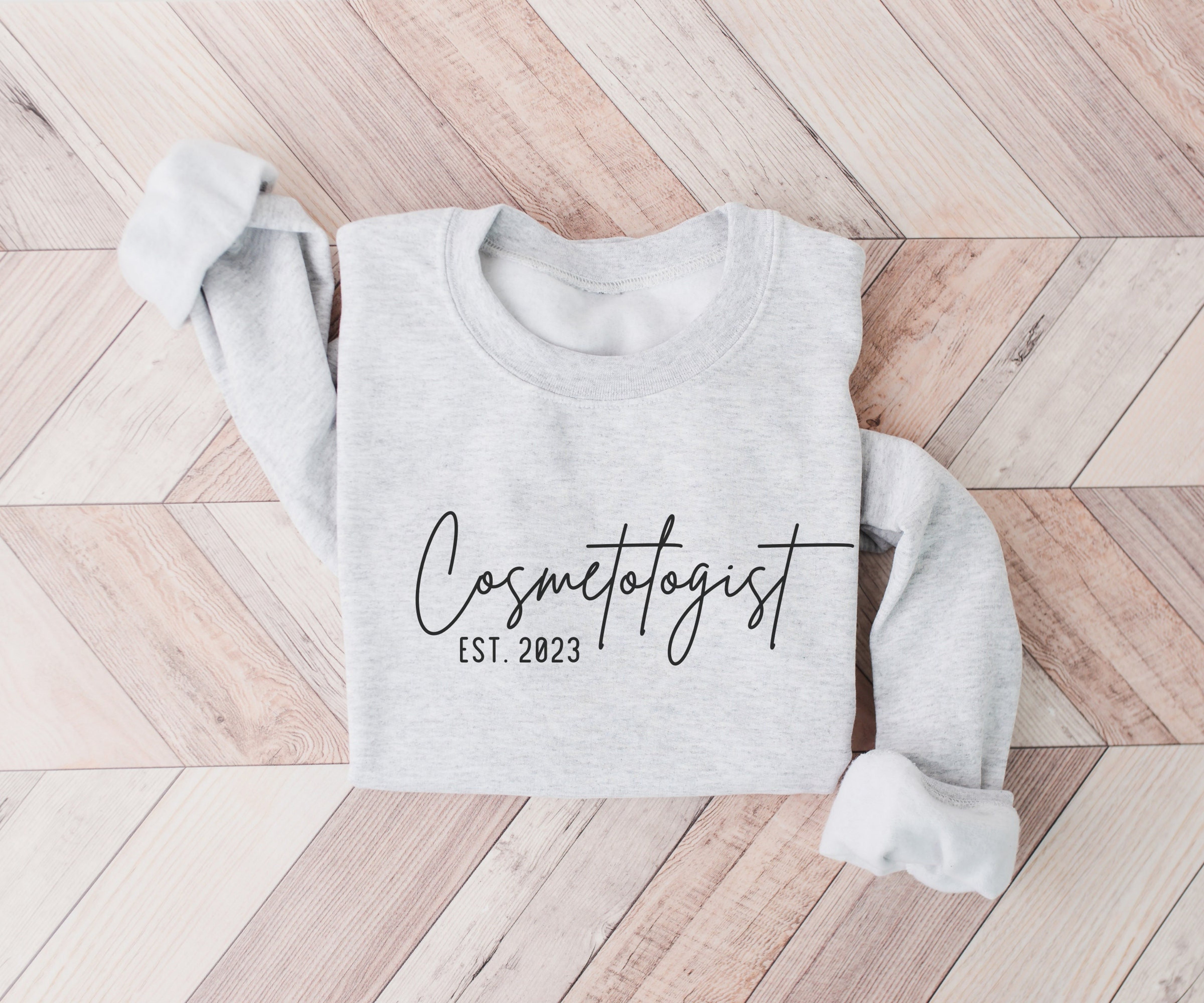 Personalized Cosmetologist Sweatshirt, Custom Cosmetology Sweater, Custom Gift for New Cosmetologist, Cosmetology School Graduation Gift