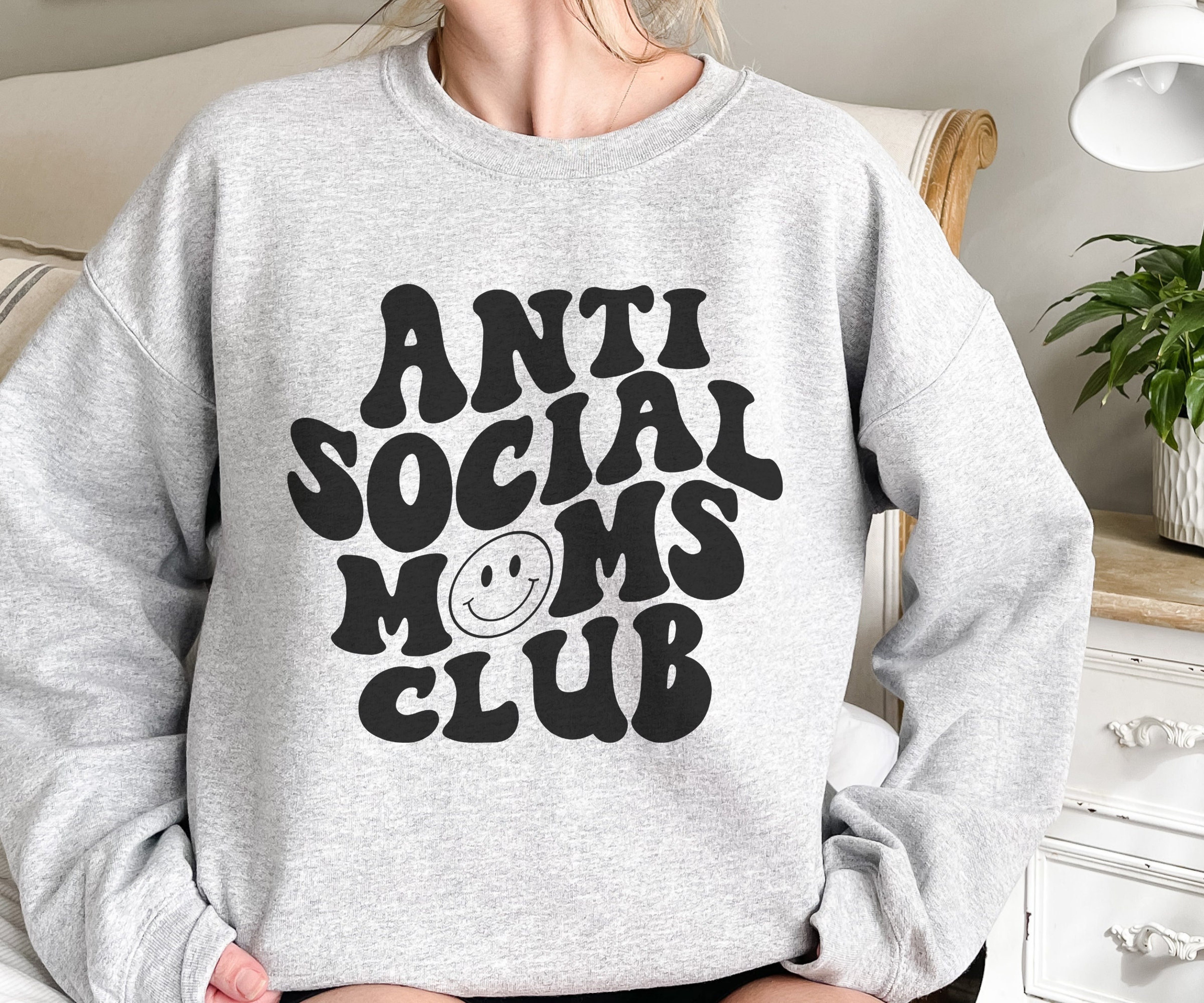 Antisocial Moms Club Sweatshirt, Retro Mom Sweatshirt, Trendy Mom Hoodie, Mom Sweater, Mothers Day Gift, New Mom Gift, Mom Birthday Gift