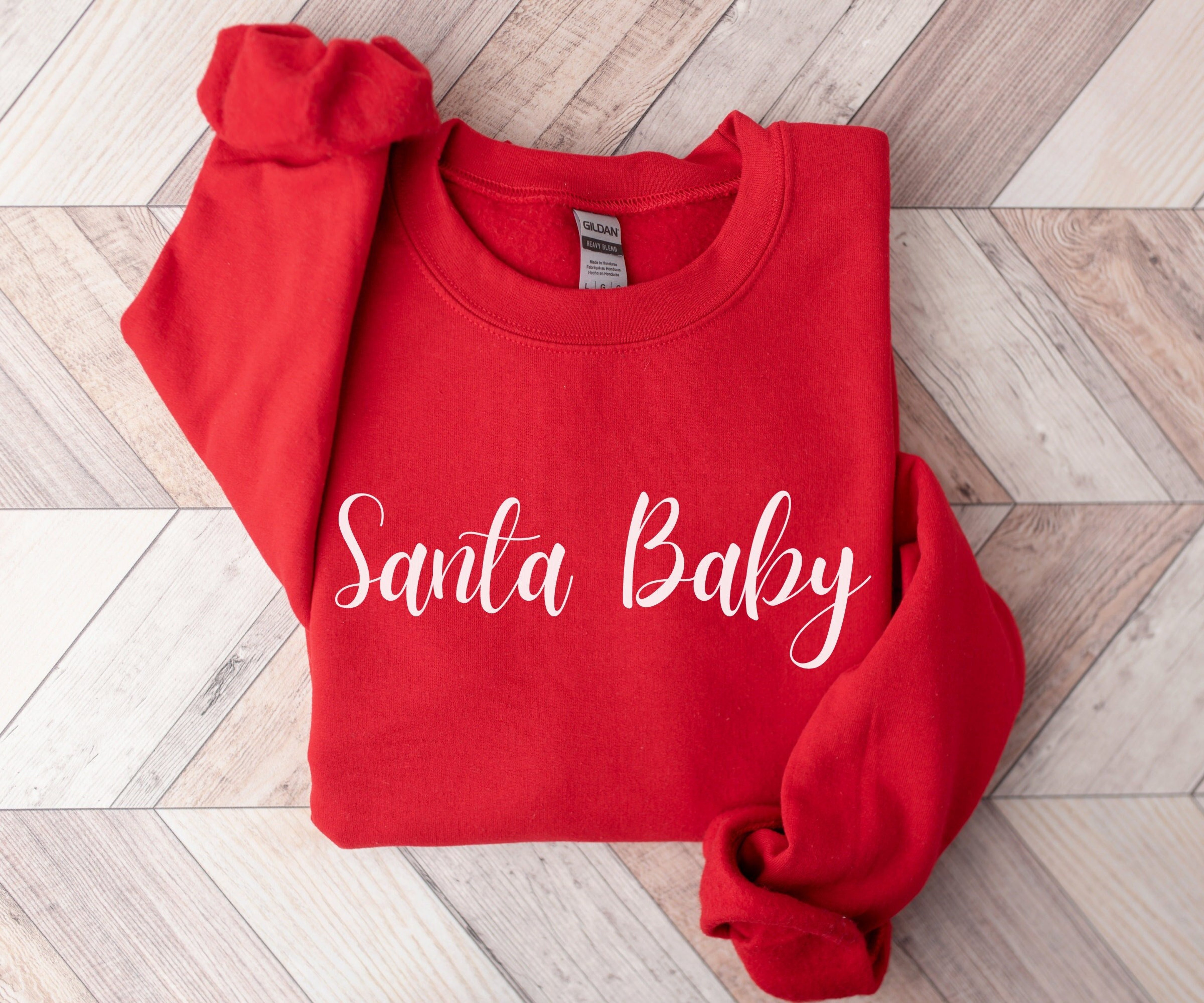 Santa Baby, Womens Christmas Sweater, Oversized Christmas Crewneck, Cute Christmas Sweatshirt, Christmas Hoodie for Her, Xmas Gift Pullover