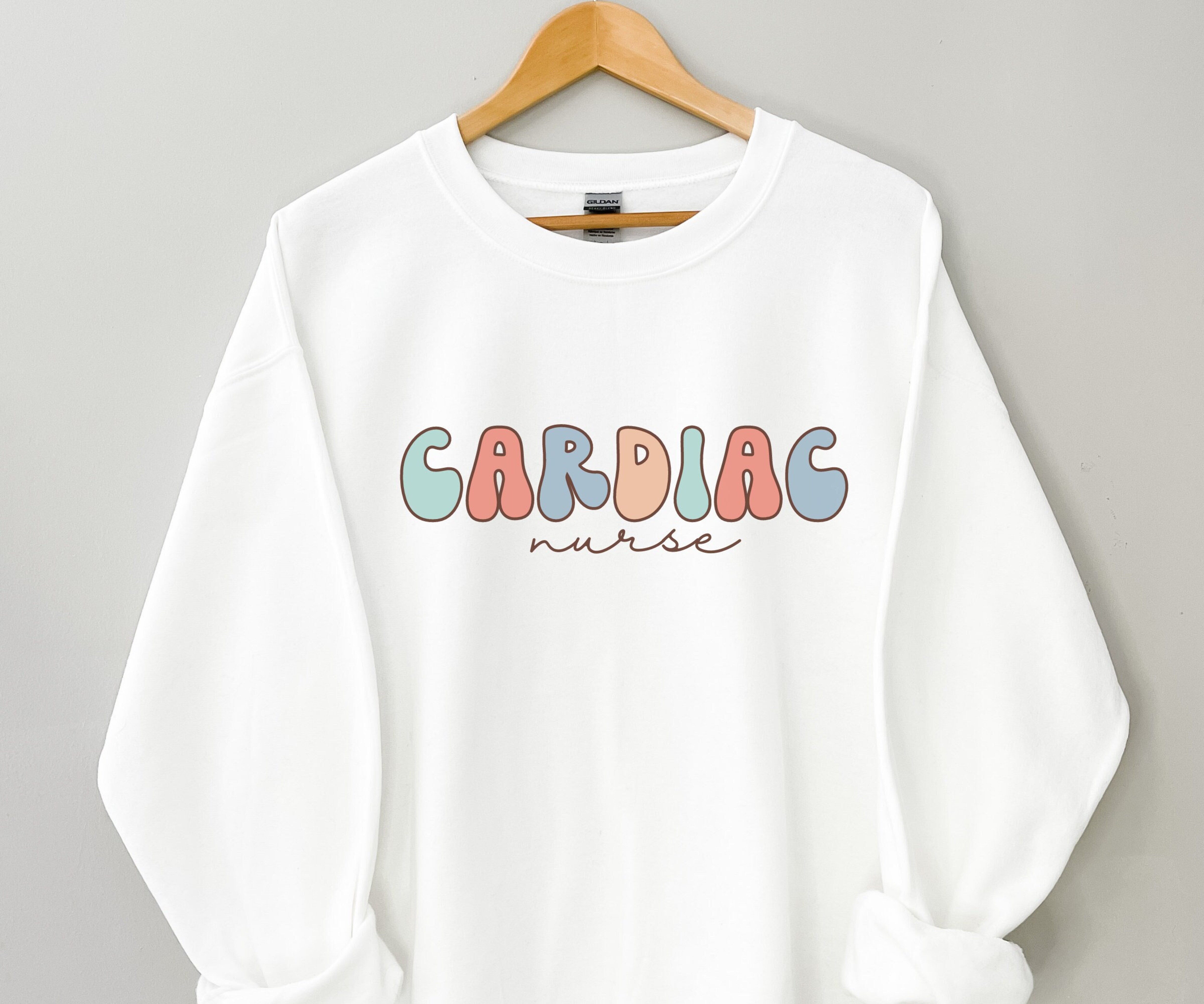 Cardiac Nurse Sweatshirt, Cardiac Care Nurse Gift, Sweatshirt for Nurse, Retro Nurse Hoodie, Trendy Nurse Sweater, Graduate Nurse Gift