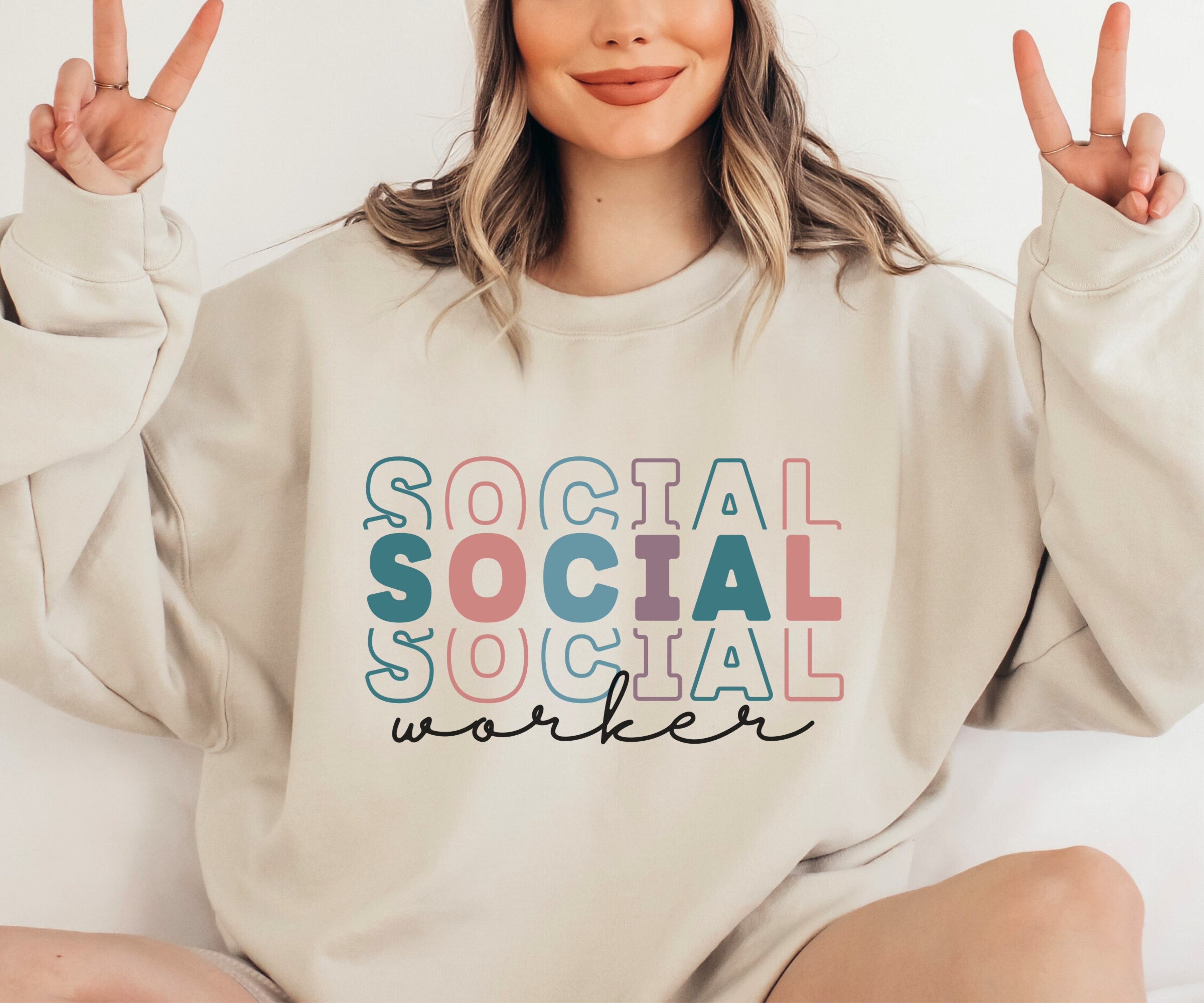 Social Worker Sweatshirt, MSW Sweater, MSW Graduation Gift, School Social Worker Hoodie, Oversized Crewneck, Grad Gift for New Social Worker