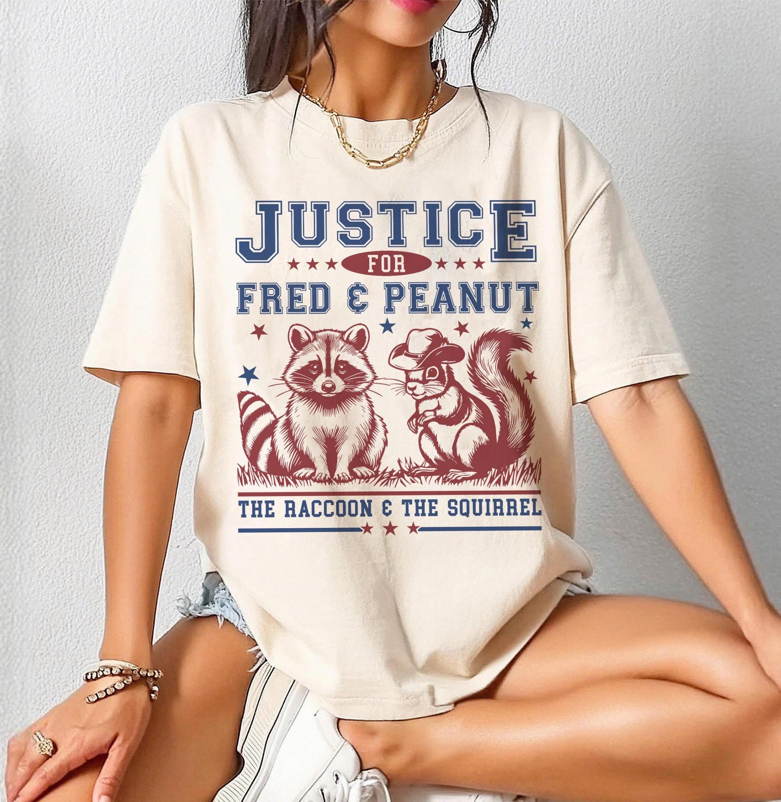 Justice For Peanut Shirt, Peanut The Squirrel Shirt, Fred The Raccoon Shirt, Animal Lovers Shirt, Peanut Justice Shirt, The Squirrel Justice