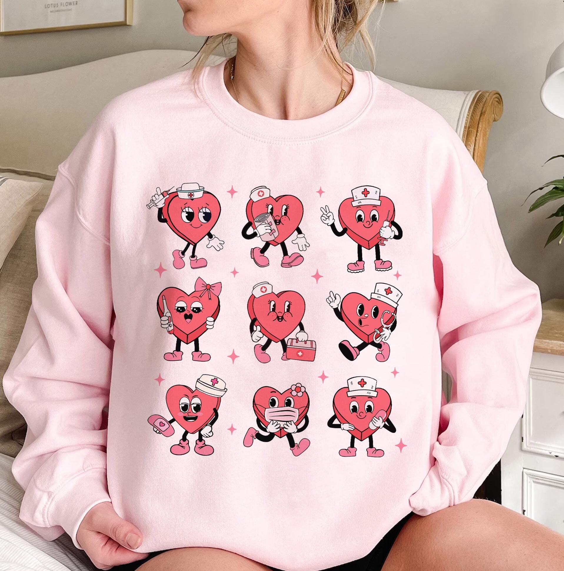 Nurse Valentine's Day Shirt, Gift For Nurse, Nurse Heart Shirt, Valentines Day Sweatshirt, Cute Valentines Day Shirt For Nurse, Nurse Shirt