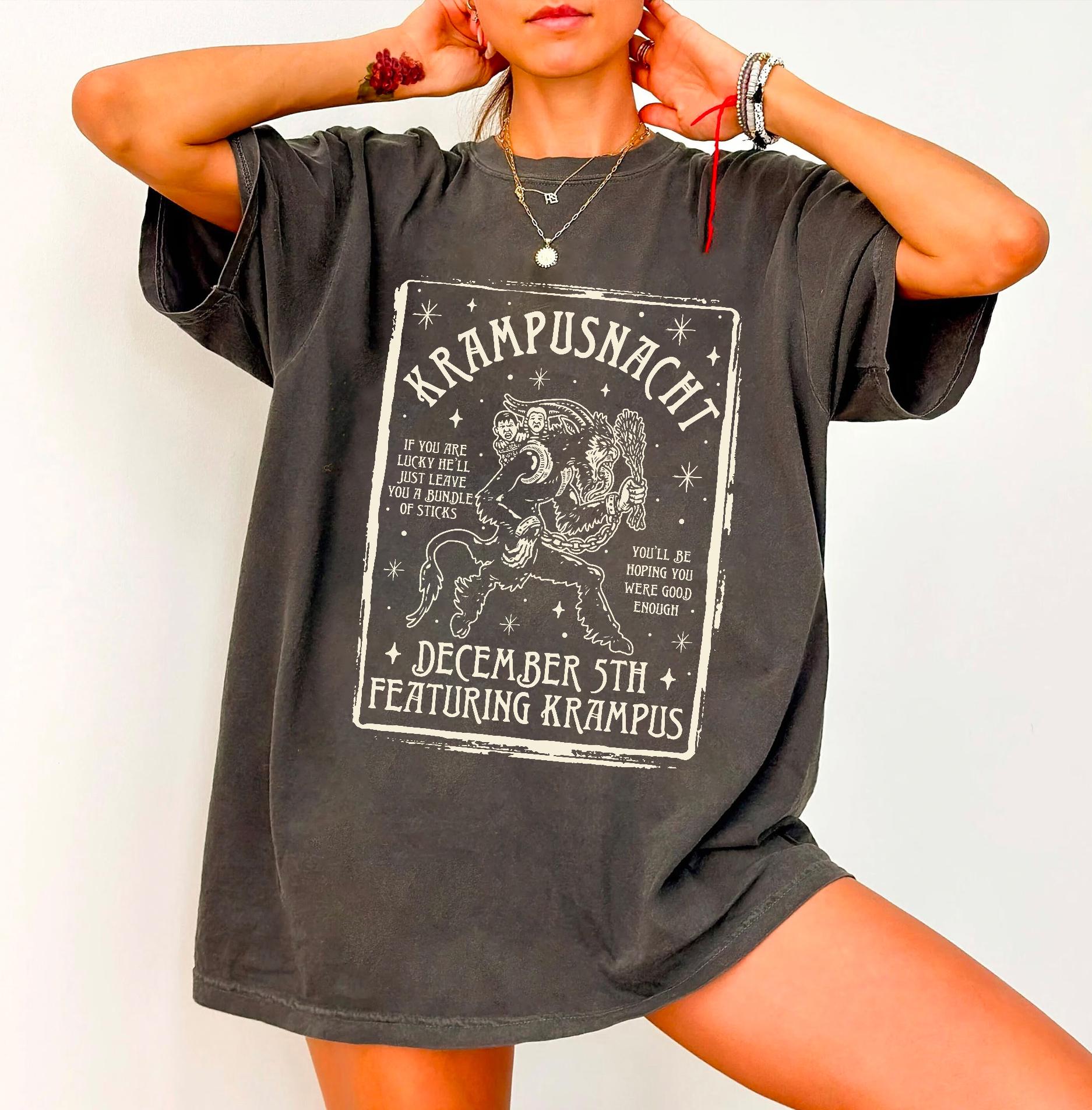 Krampusnacht December 5th German Christmas Sweatshirt, Krampus Horror Christmas Shirt, Festive Creepmas Aesthetic Shirt, Holiday Goth Shirt
