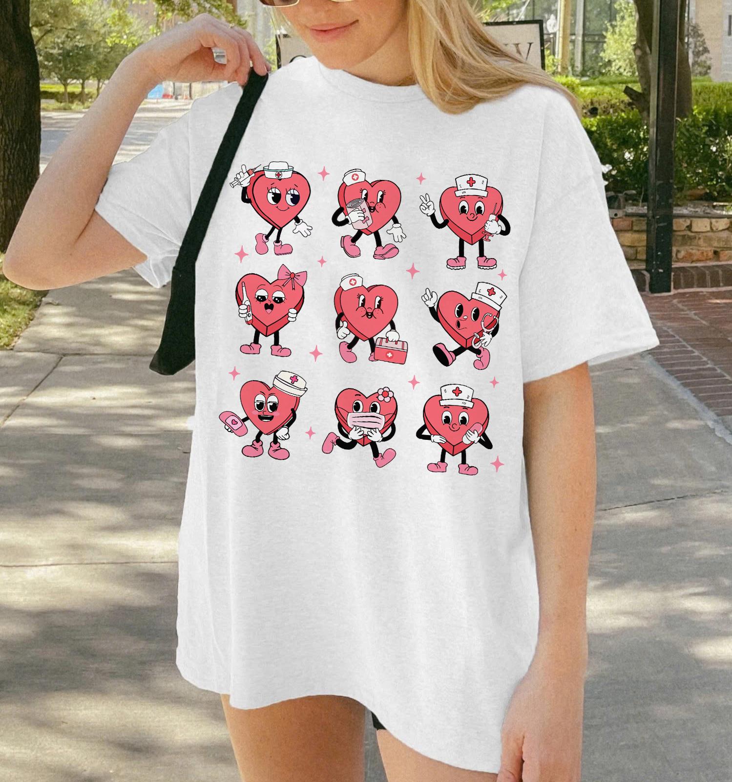 Nurse Valentine's Day Shirt, Gift For Nurse, Nurse Heart Shirt, Valentines Day Sweatshirt, Cute Valentines Day Shirt For Nurse, Nurse Shirt