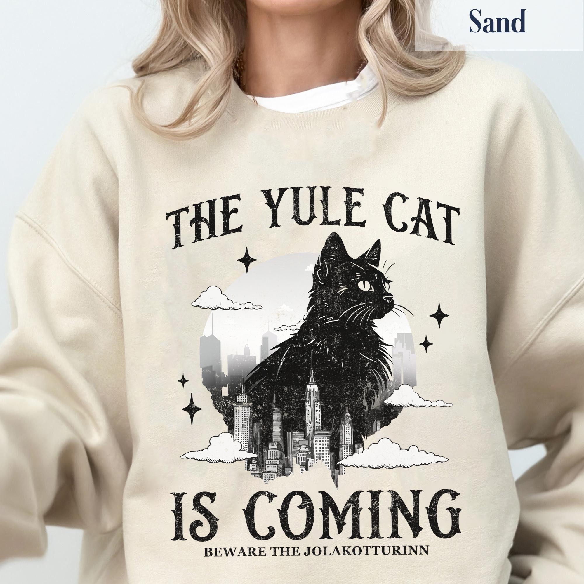 The Yule Cat Shirt, Krampus Cat Shirt, Jolakotturinn Christmas Cat Shirt, Holiday Solstice Yule Icelandic Folklore Dark Academia Shirt