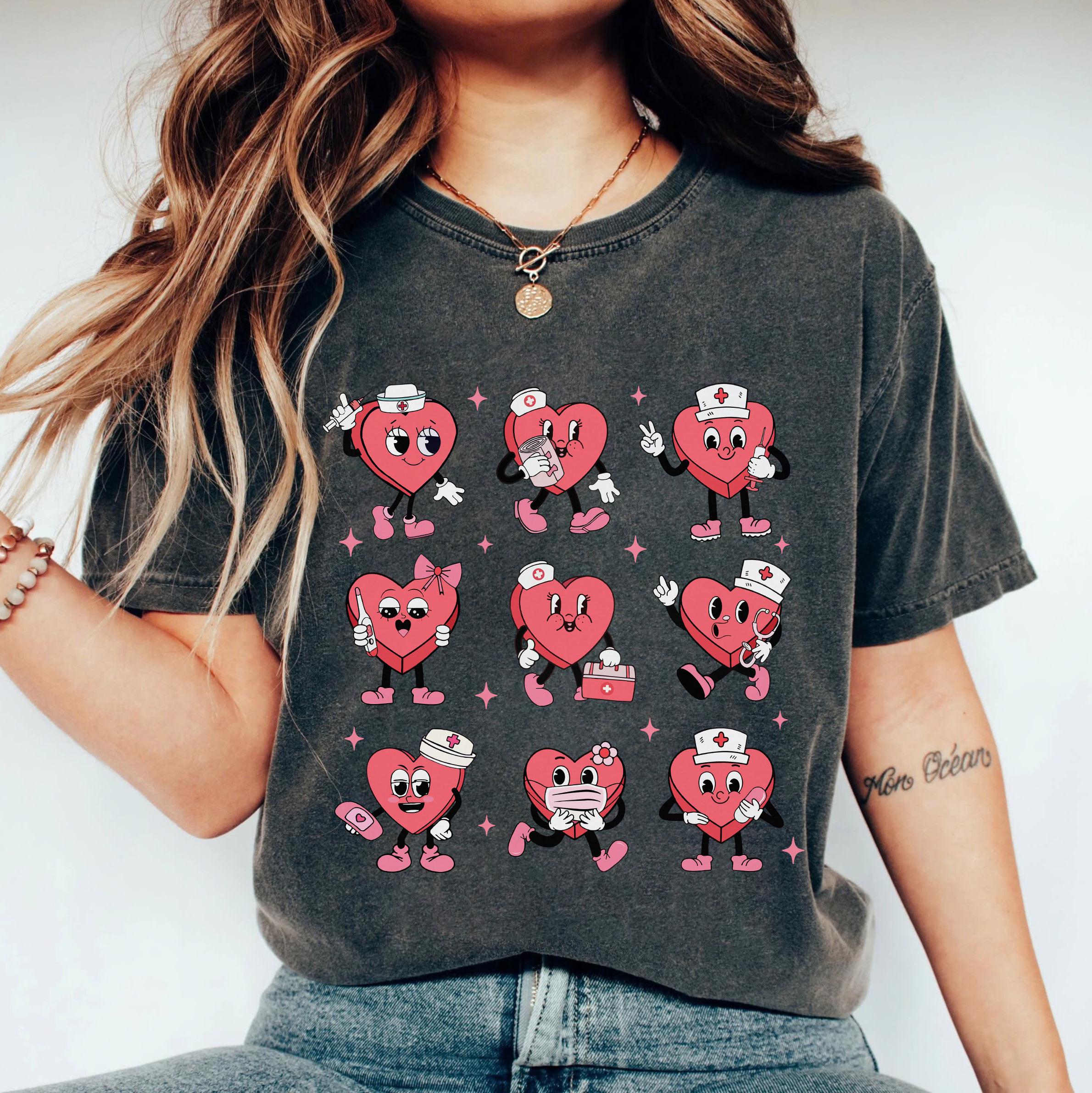 Nurse Valentine's Day Shirt, Gift For Nurse, Nurse Heart Shirt, Valentines Day Sweatshirt, Cute Valentines Day Shirt For Nurse, Nurse Shirt