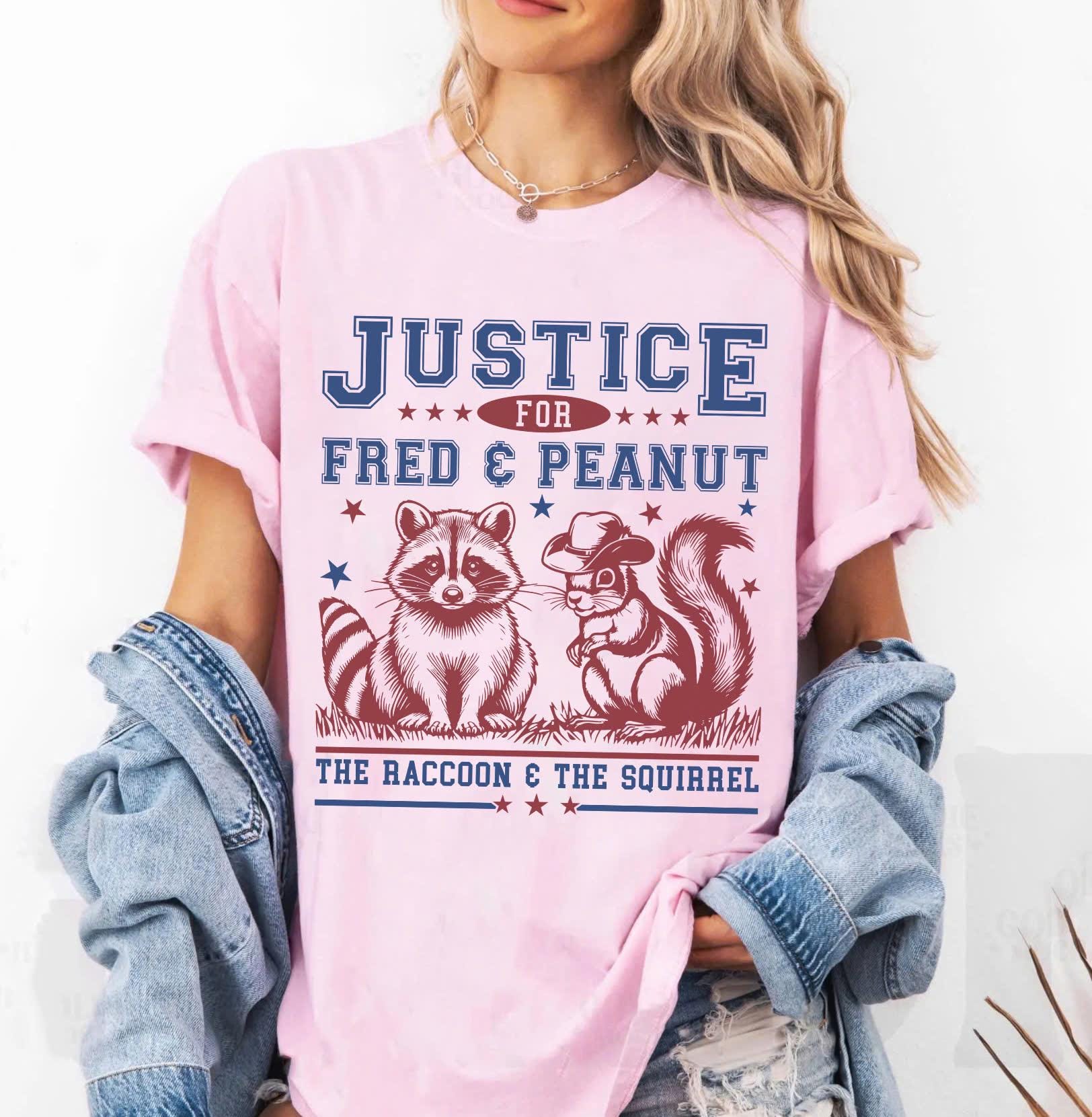 Justice For Peanut Shirt, Peanut The Squirrel Shirt, Fred The Raccoon Shirt, Animal Lovers Shirt, Peanut Justice Shirt, The Squirrel Justice