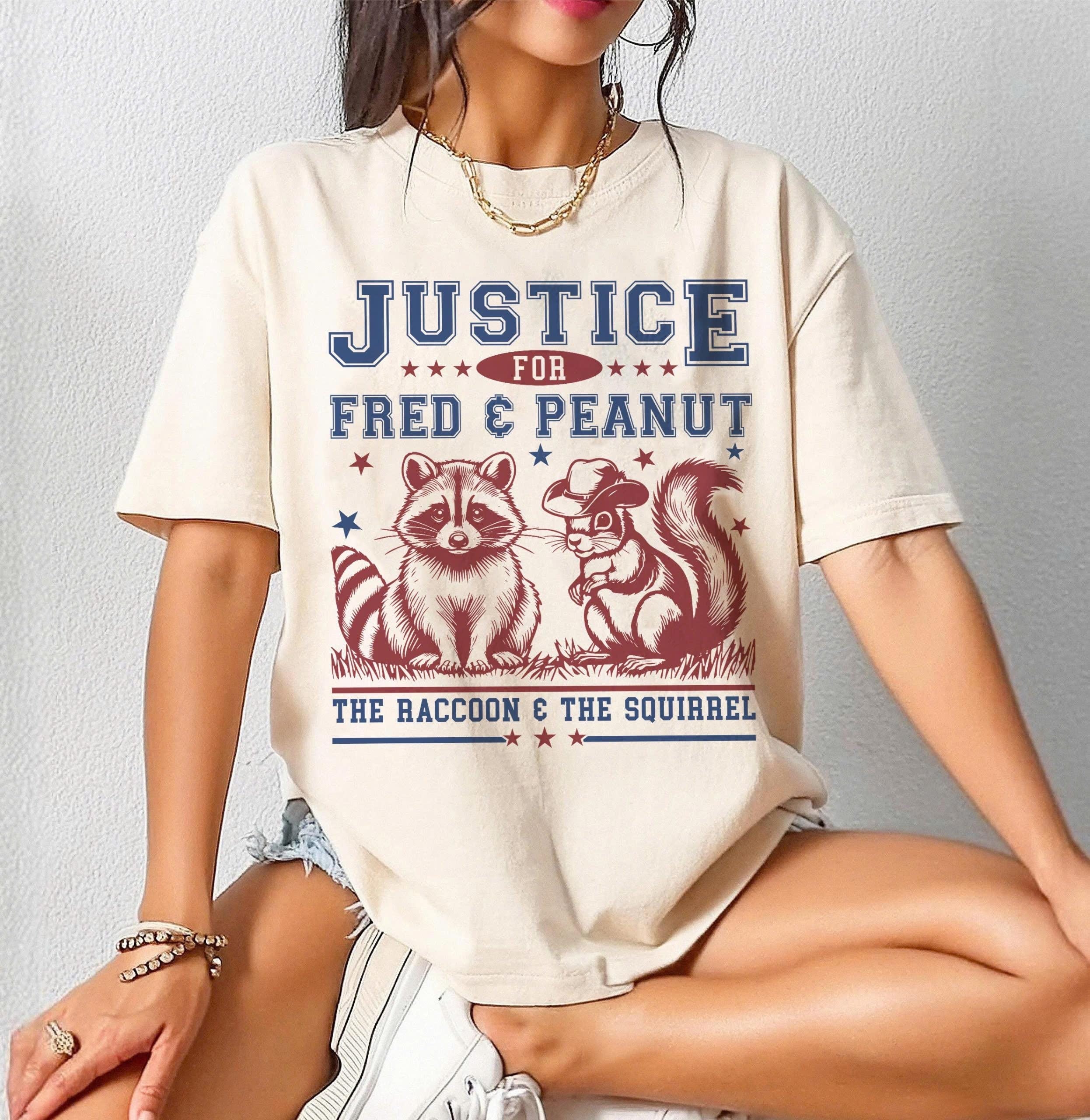 Justice For Peanut Shirt, Peanut The Squirrel Shirt, Fred The Raccoon Shirt, Animal Lovers Shirt, Peanut Justice Shirt, The Squirrel Justice