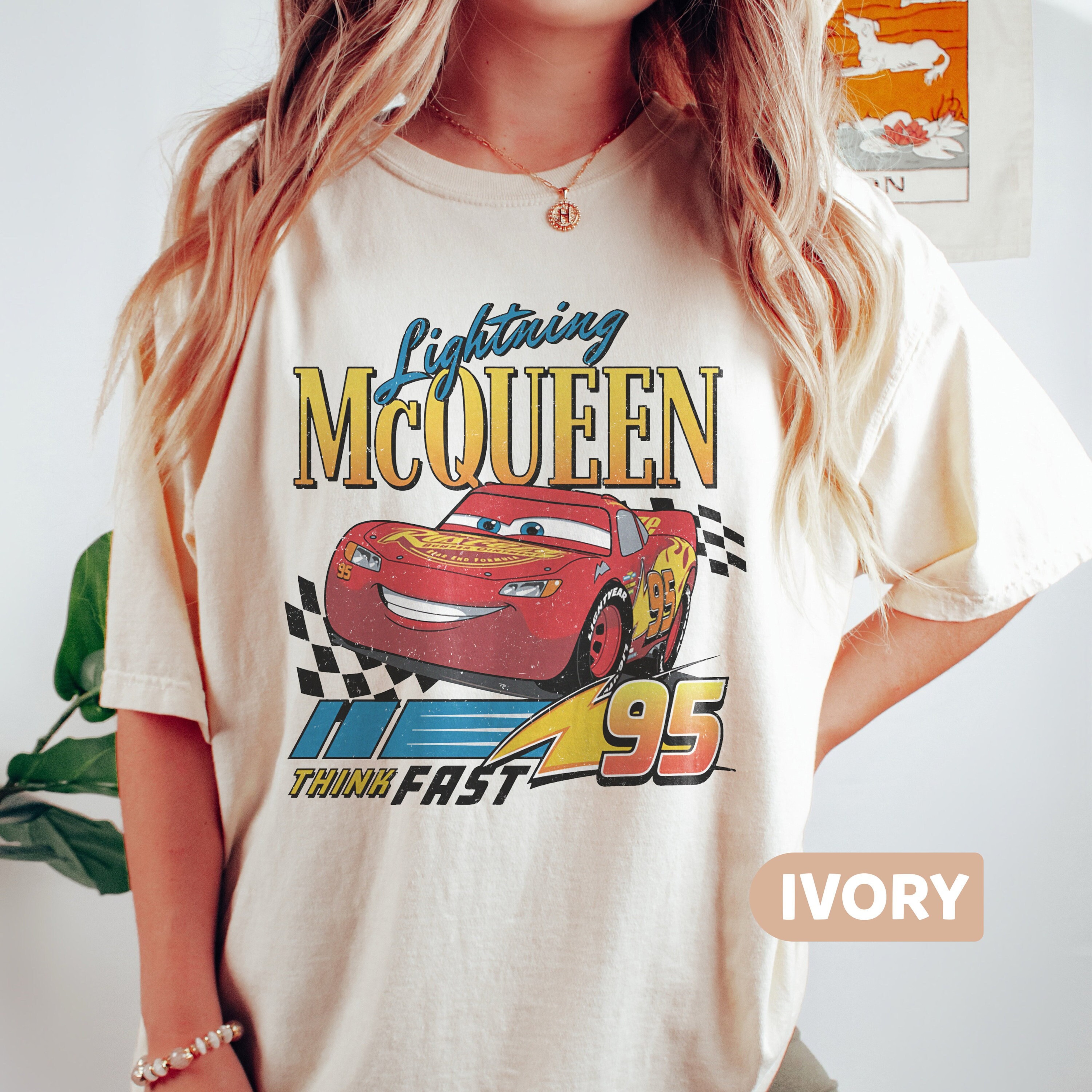 Retro Lightning Mcqueen  Shirt, Disney Cars Shirt, Disney Pixar Shirt, Disney Cars Land Tee, Disneyland Shirt, Disney Shirt