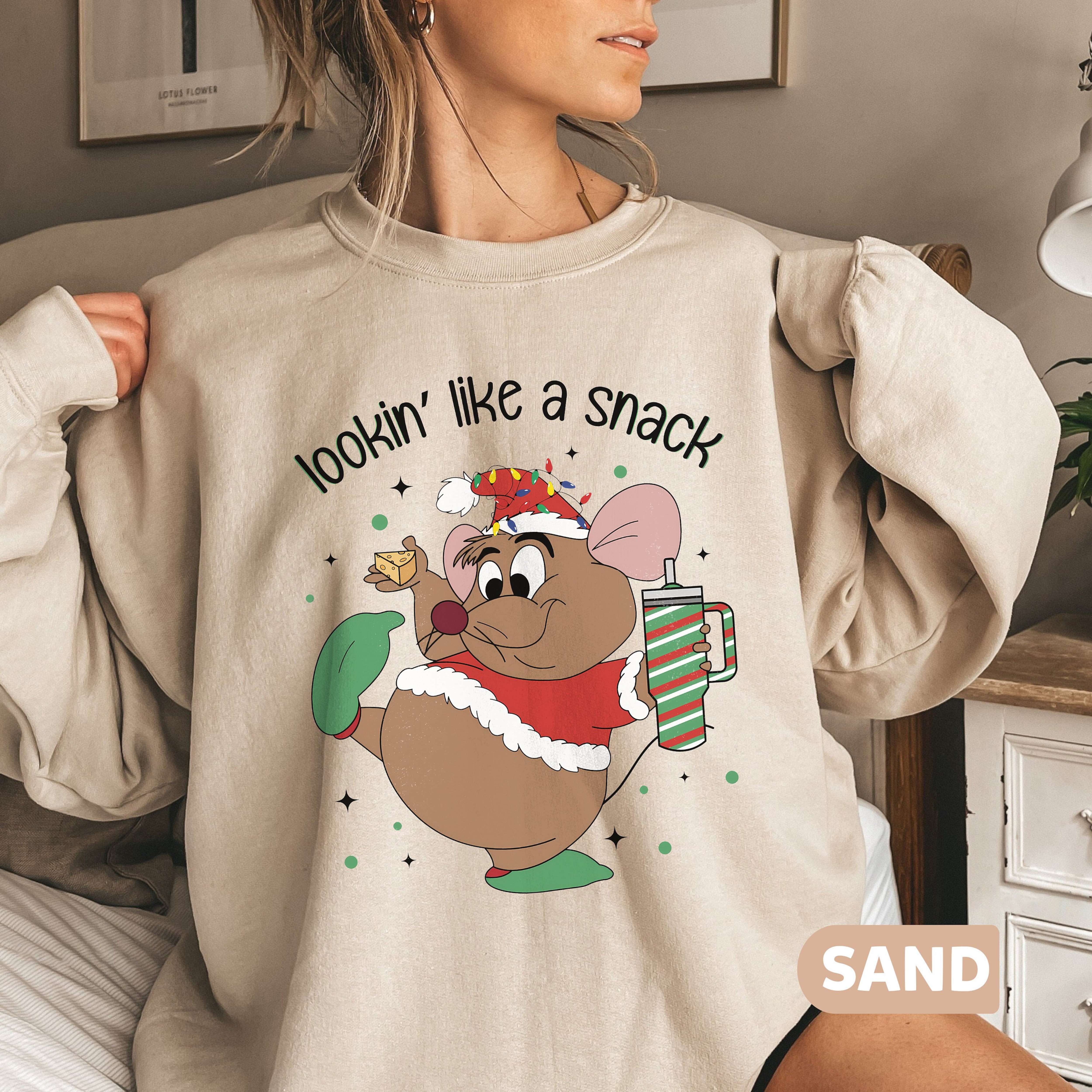 Cute Gus Gus Sweatshirt, Looking Like A Snack Shirt, Christmas Kids Shirt, Family Christmas Shirt, Disneyland Christmas, Christmas Gifts