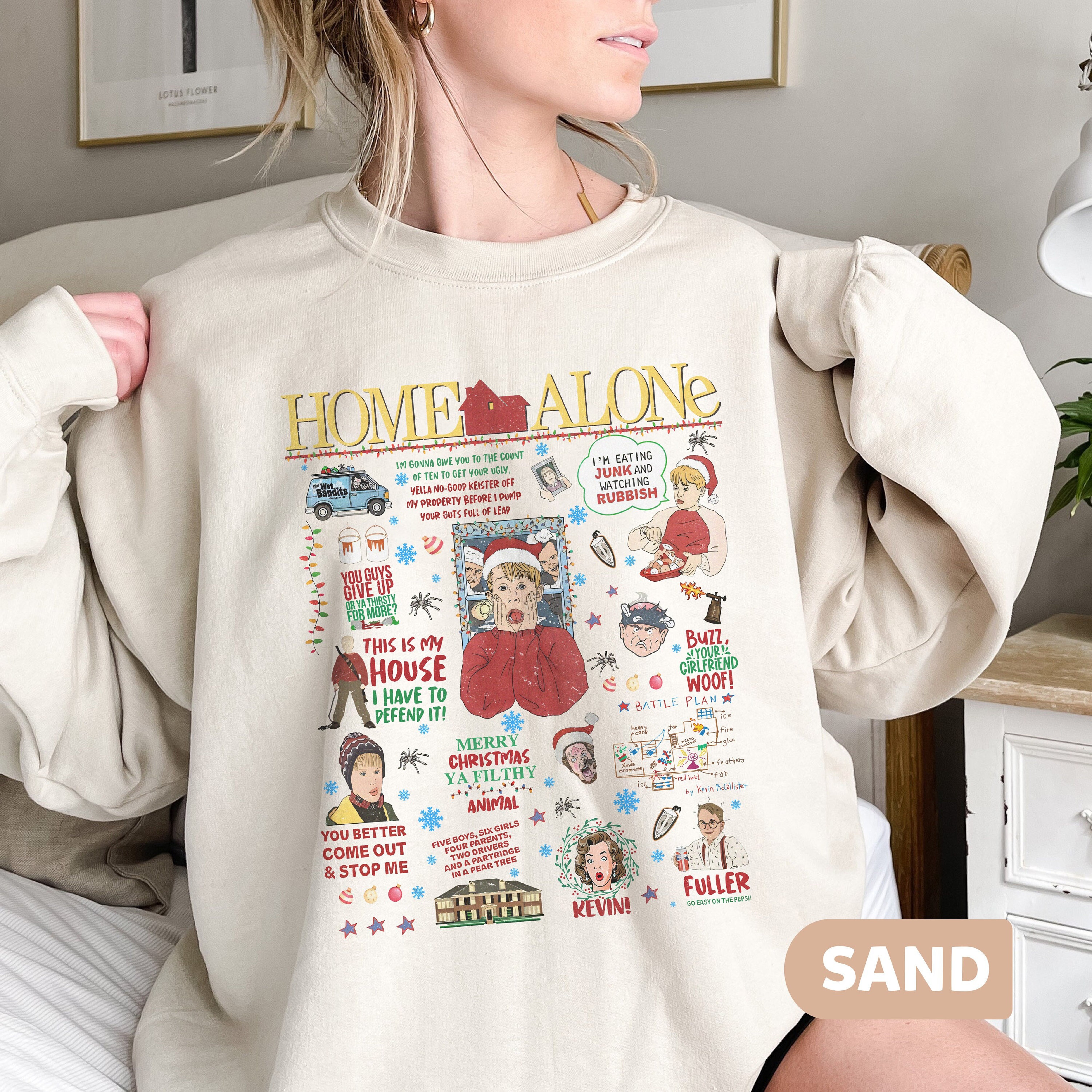 Vintage Home Alone Sweatshirt, Christmas Movie Sweatshirt, Kevin Mccallister Sweatshirt, Christmas Sweatshirt, Funny Christmas Sweatshirt