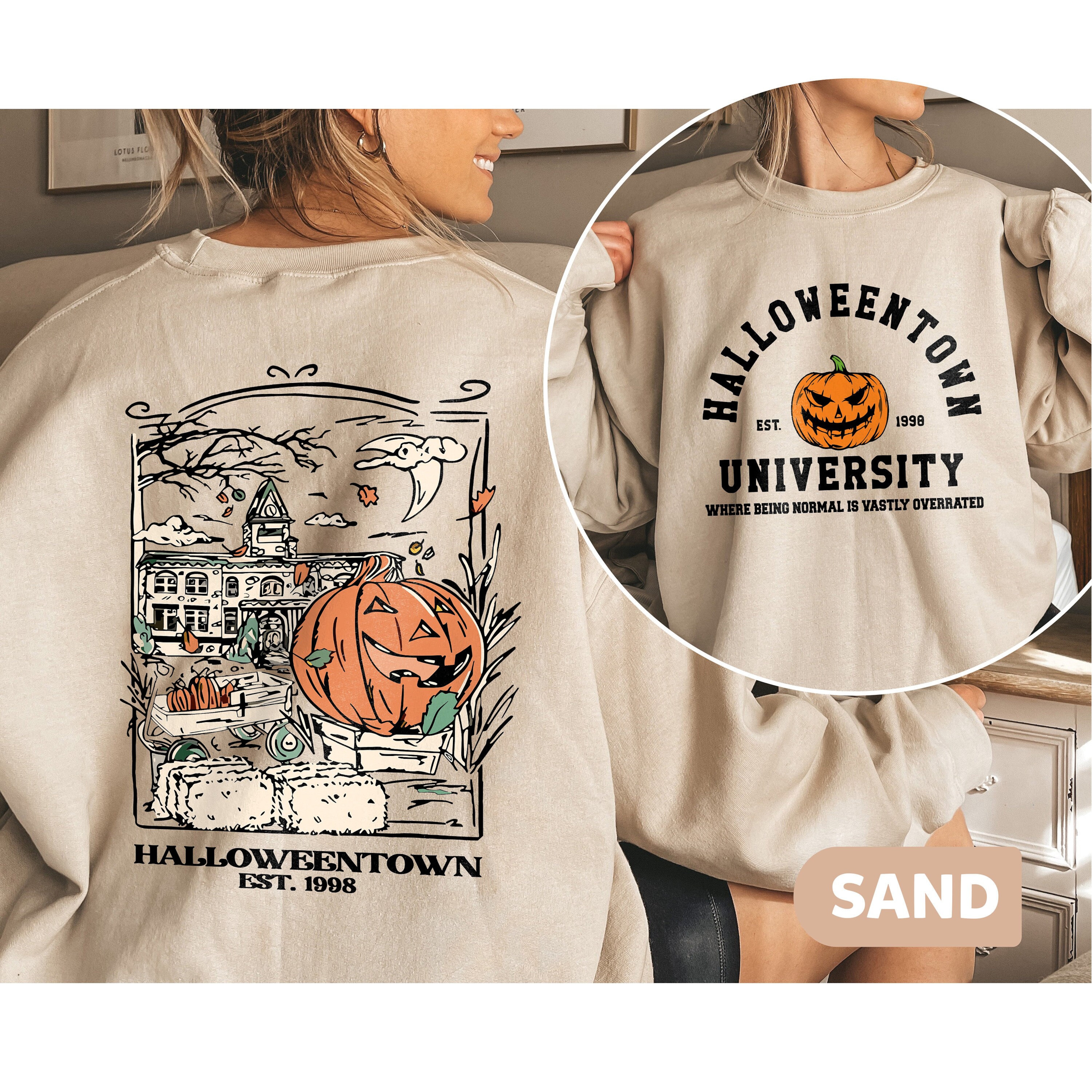 Halloweentown University Sweatshirt, Halloweentown Sweatshirt, Pumpkin Halloween Sweatshirt, Halloween Party, Halloween Gifts, Pumpkin Shirt