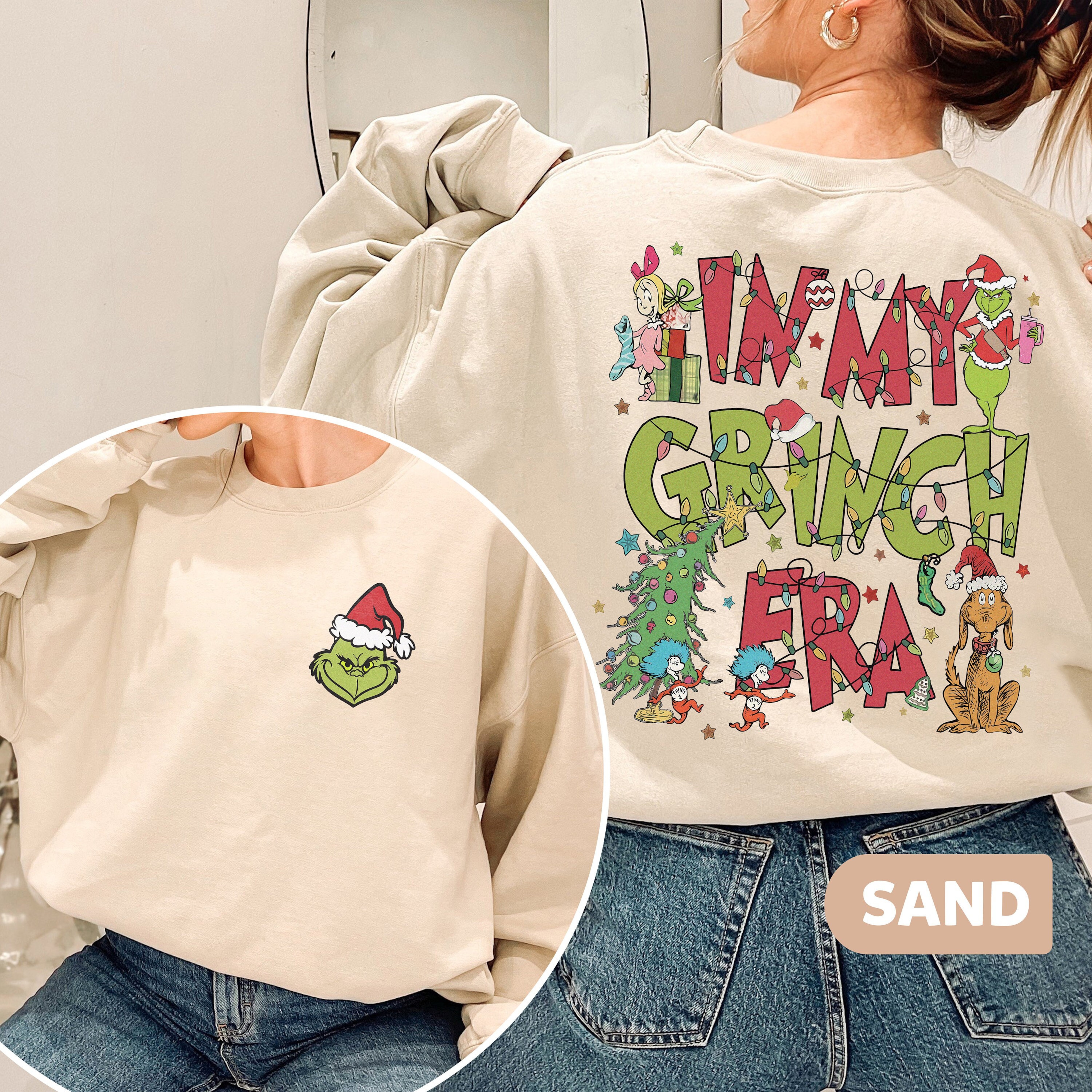 In My Grinch Era Sweatshirt, Grinch Christmas Sweatshirt, Grinchmas Shirts, Christmas Movie Sweatshirt, Christmas Gift, Christmas Sweatshirt