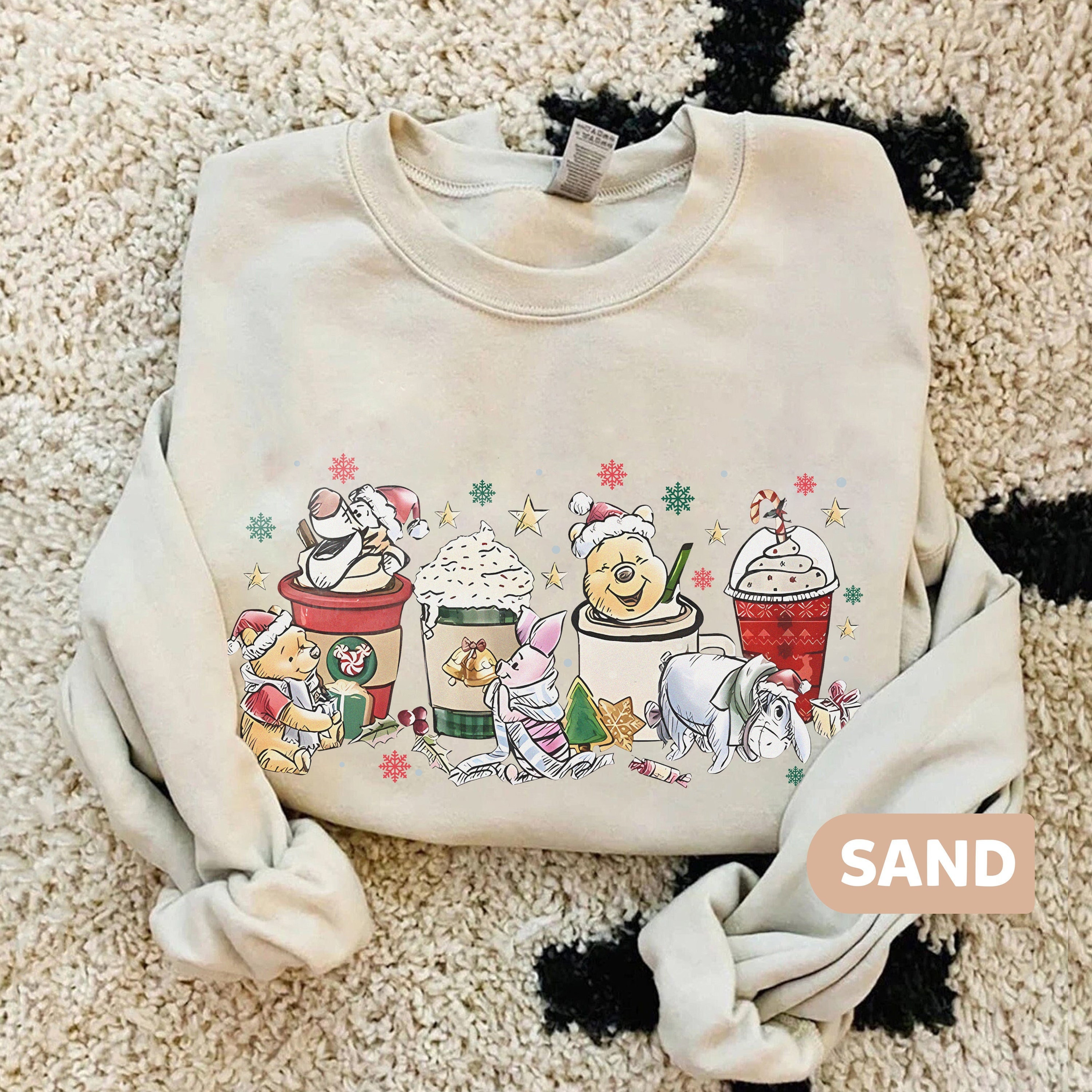 Winnie The Pooh Christmas Coffee Sweatshirt, Pooh Christmas Sweatshirt, Disneyland Christmas Sweatshirt, Christmas Shirt, Christmas Gift