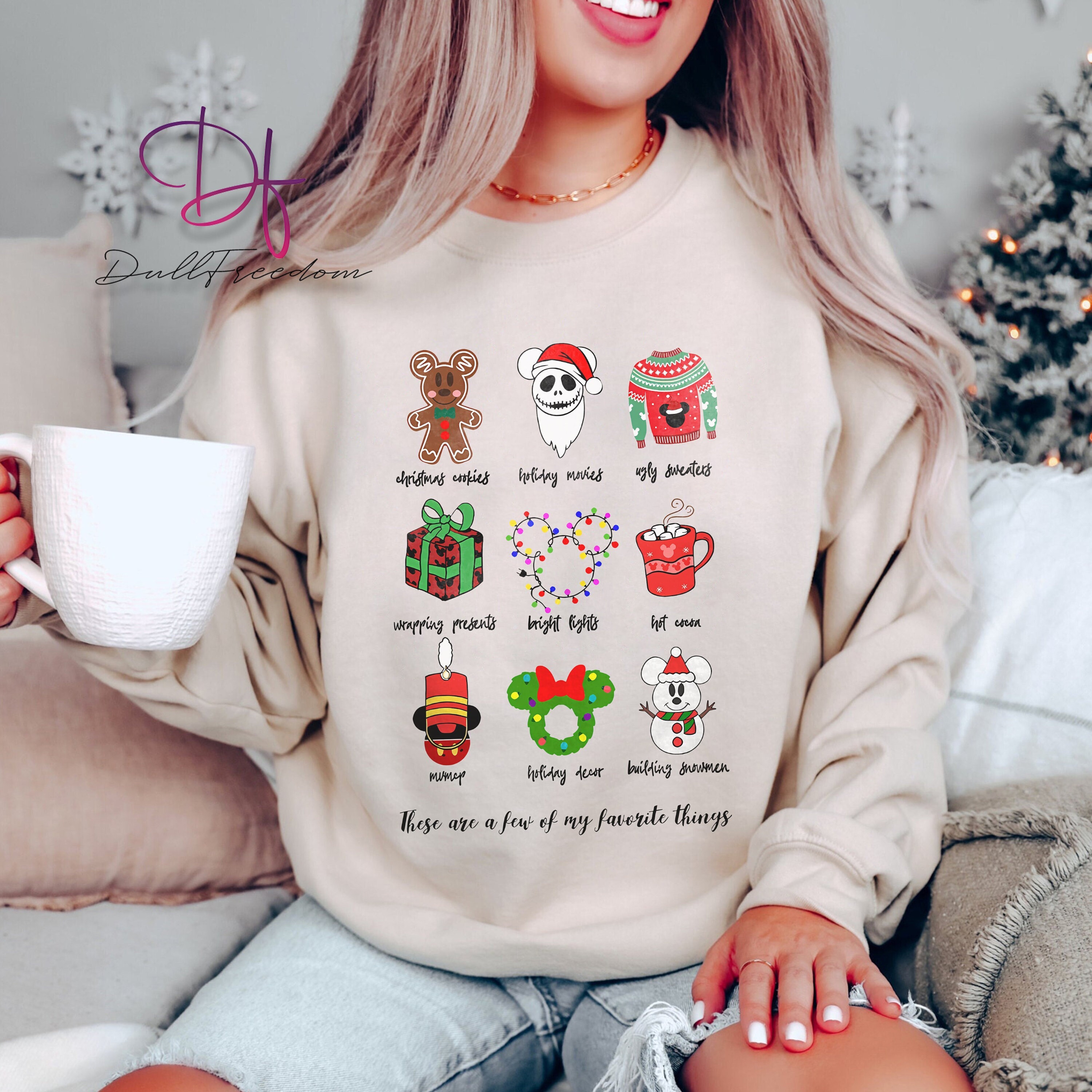 There Are A Few Of My Favorite Things Sweatshirt, Disney Christmas Sweatshirt, Disney Snacks Mery Christmas Shirt, Christmas Sweatshirt