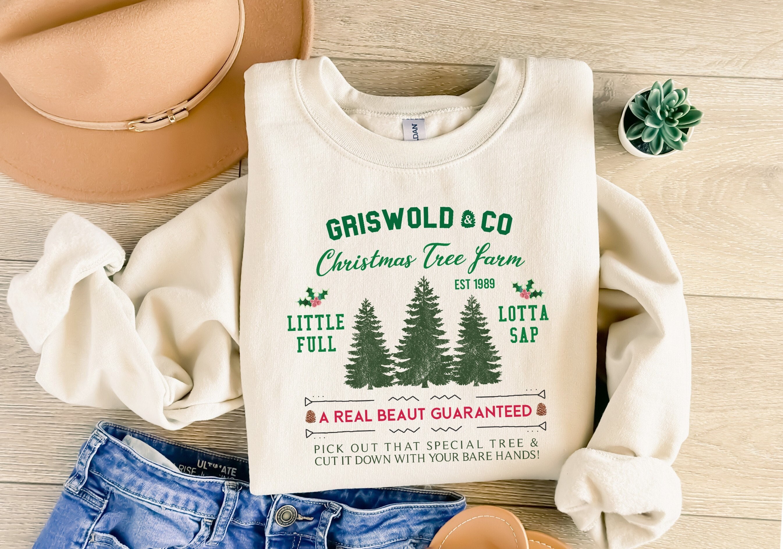 Christmas Tree Farm Sweatshirt, Merry Christmas Shirt, Retro Christmas Hoodie, Christmas Family Sweatshirt, Riswold & Co. Sweatshirt